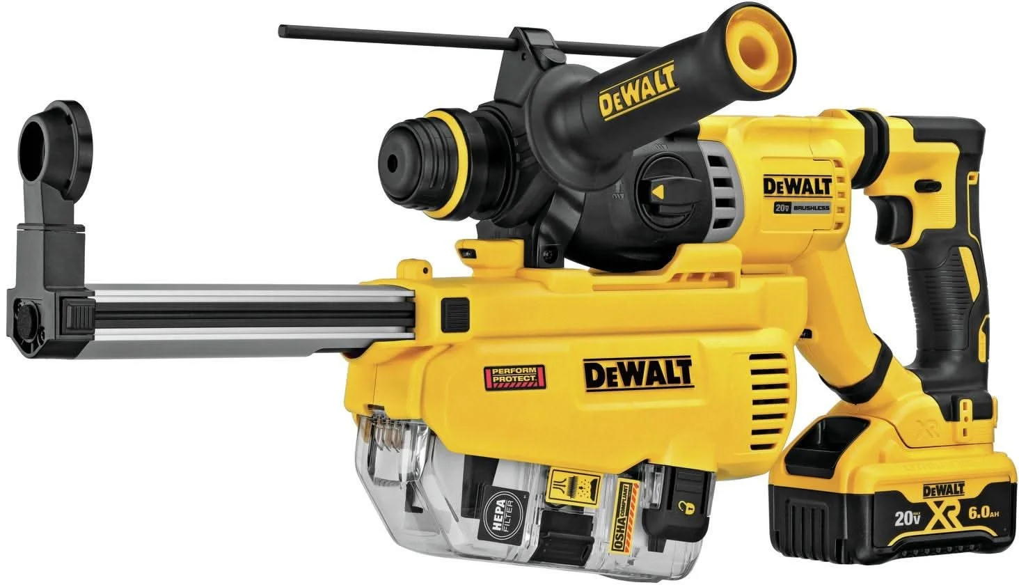 DeWalt DCH263R2DH 20V MAX XR Brushless 1-1/8-Inch SDS Plus D-Handle Rotary Hammer 6.0Ah Kit