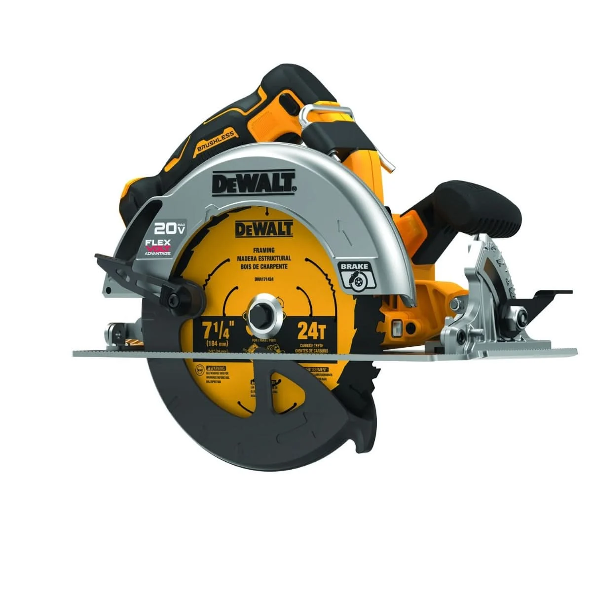 DEWALT DCS573B 20V MAX FLEXVOLT Advantage 7-1/4-Inch Circular Saw, Tool Only