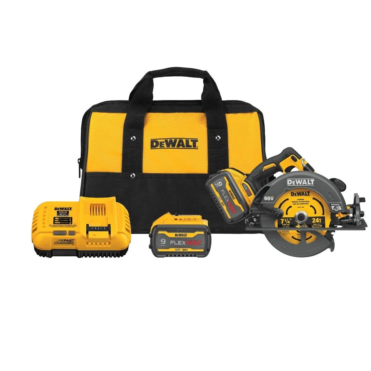 DeWalt DCS578X2 FlexVOLT 60V MAX Brushless7-1/4 In. Cordless Circular Saw 9.0Ah Kit
