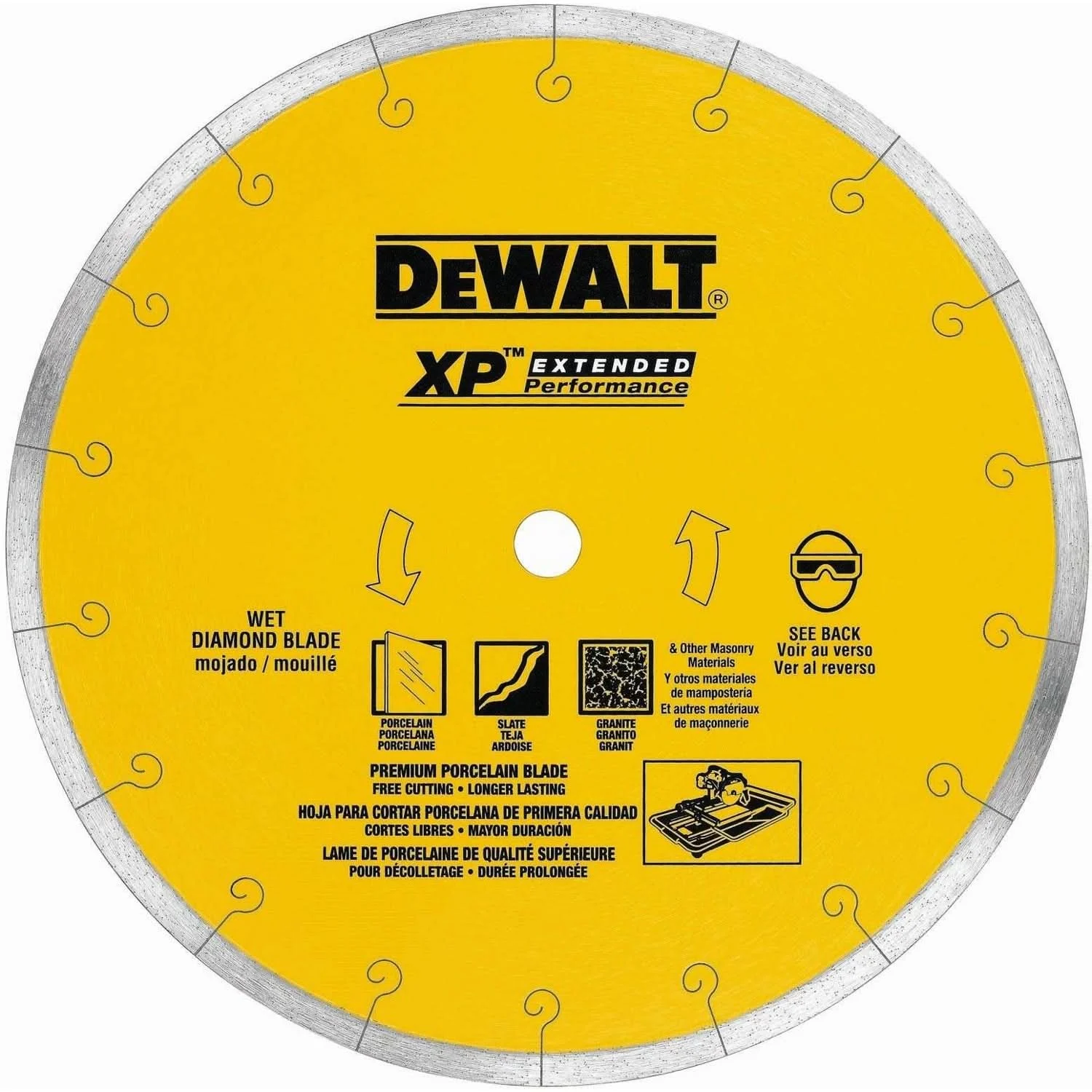 DeWalt DW4764 10 in. x .060 in. Premium XP4 Tile Blade Wet
