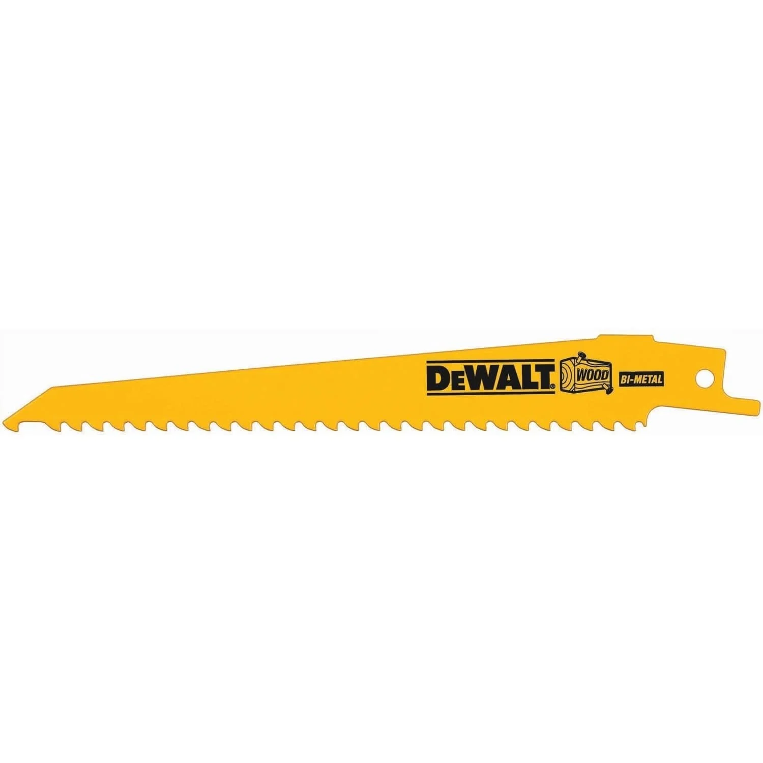 DeWalt DW4801 6" 3 TPI Taper Back Bi-Metal Reciprocating Blade for Fast Wood Cutting (5 Pack)