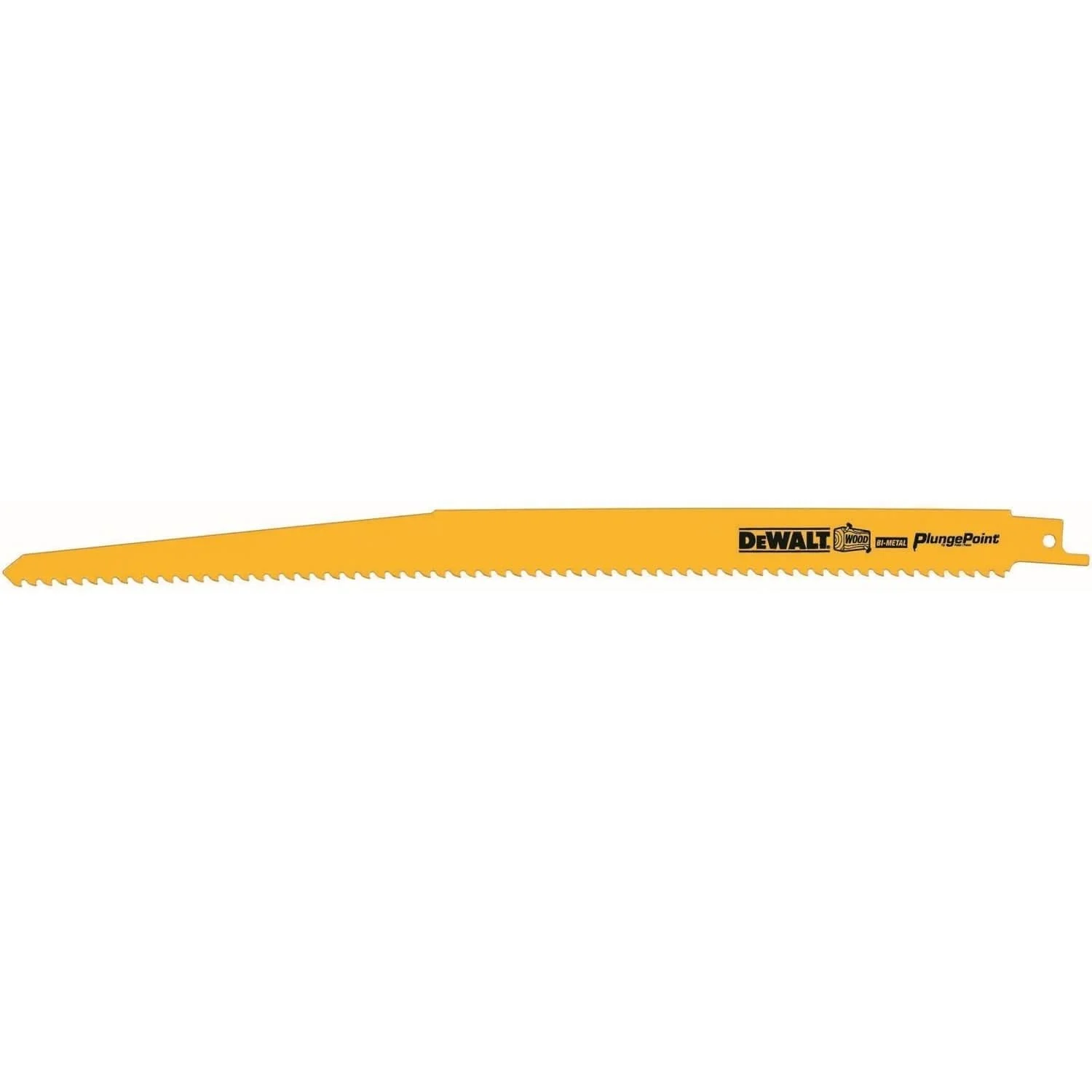 DeWalt DW4804 12" 6 TPI Taper Back Bi-Metal Reciprocating Blade for General Purpose Wood Cutting (5 Pack)