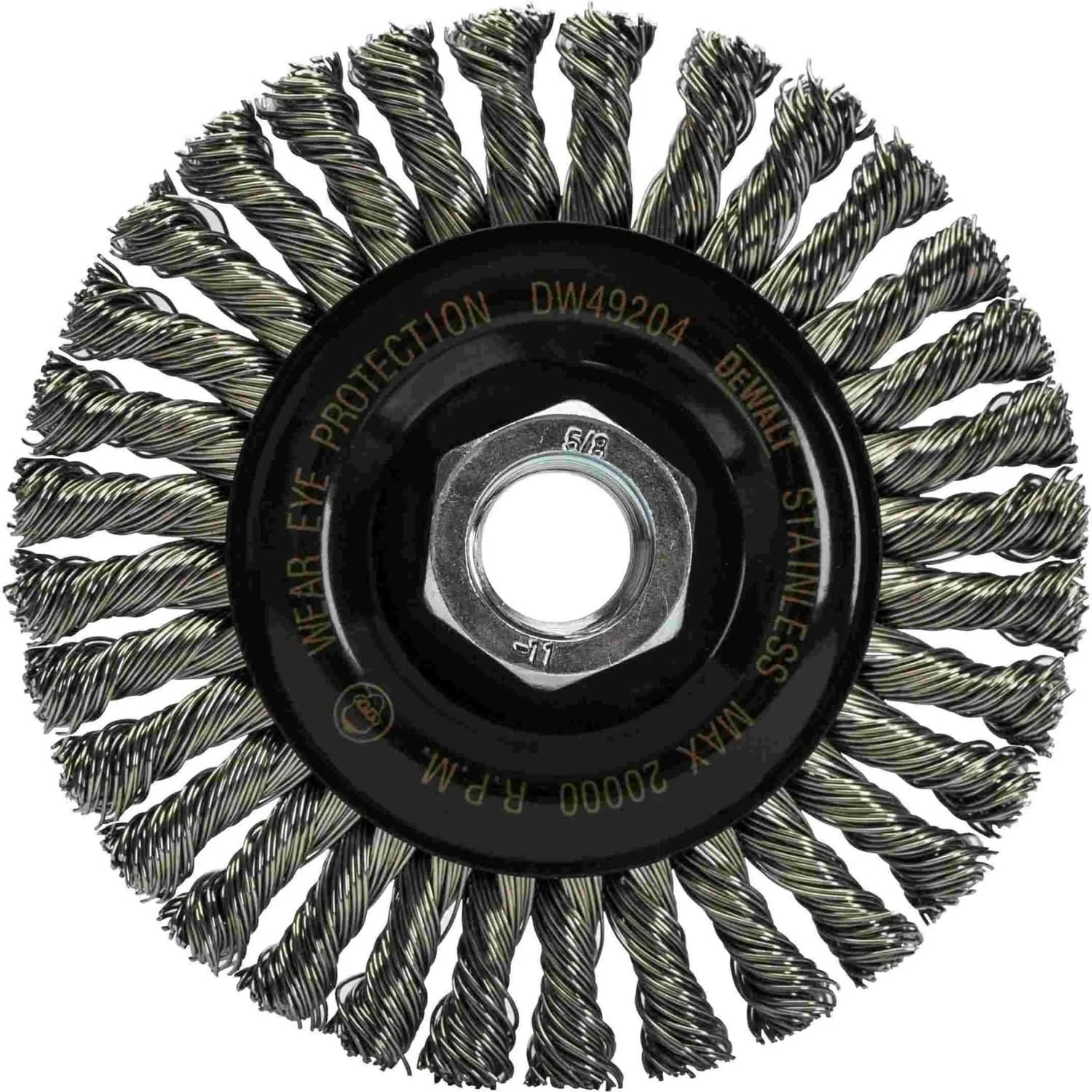 DeWalt DW49204 4" x 5/8"-11 HP .020 Stainless Stringer Wire Wheel