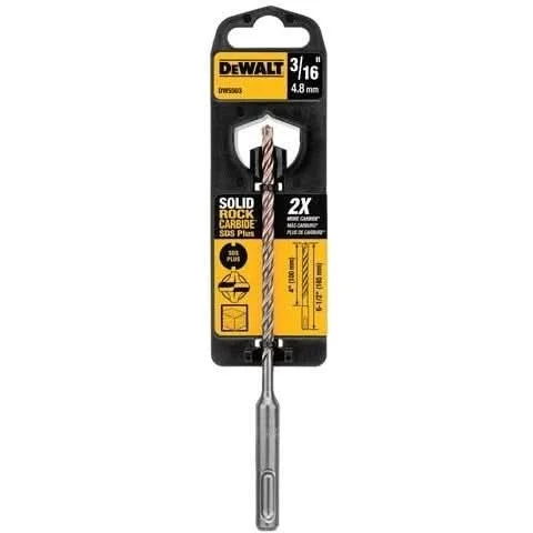 DeWalt DW5503 3/16" x 4" x 6-1/2" Solid Rock Carbide SDS+