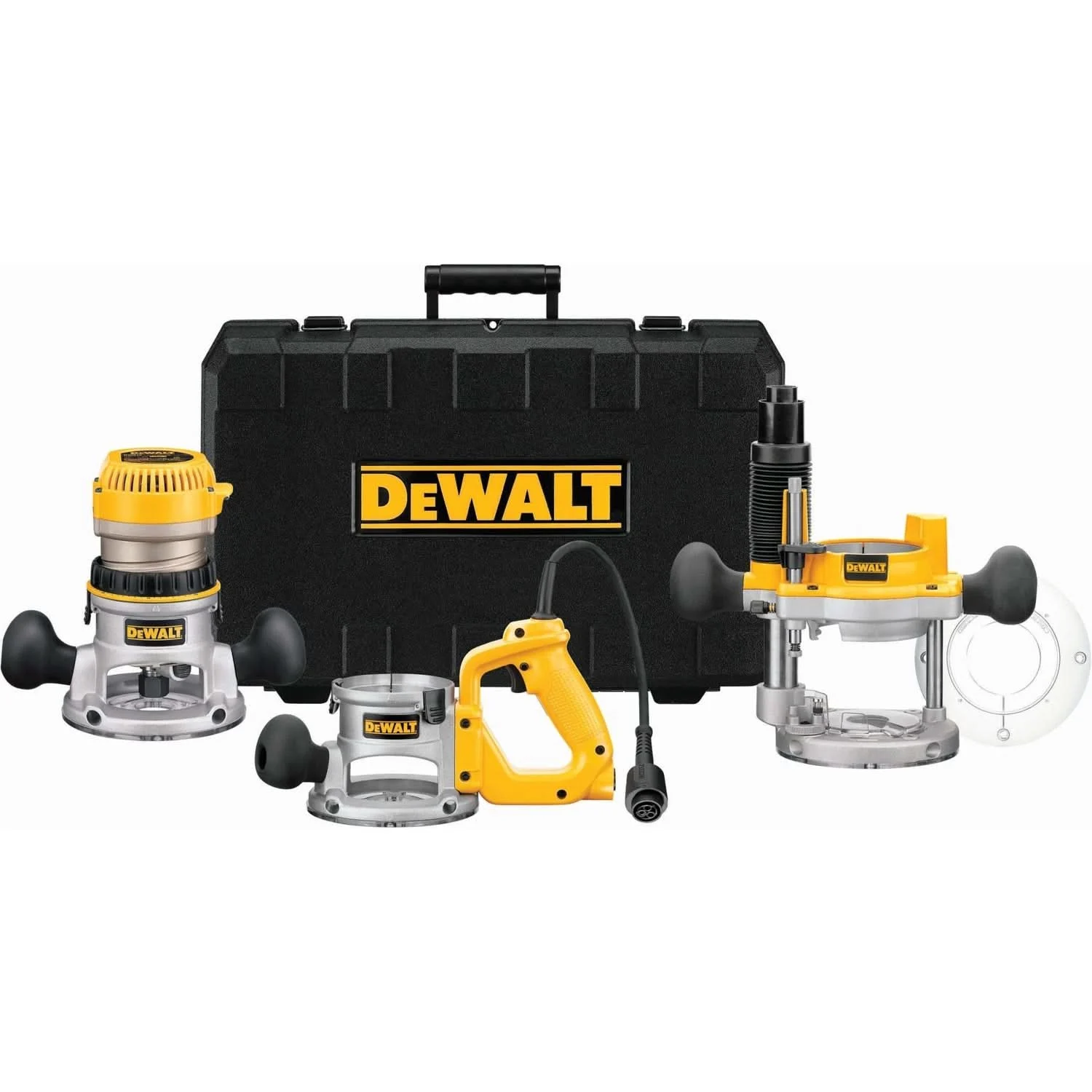 DeWalt DW618B3 Corded 2-1/4 HP Three Base Router Kit