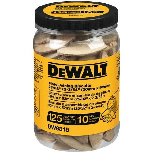 DeWalt DW6815 No. 10 Size Biscuits, 125-Pack