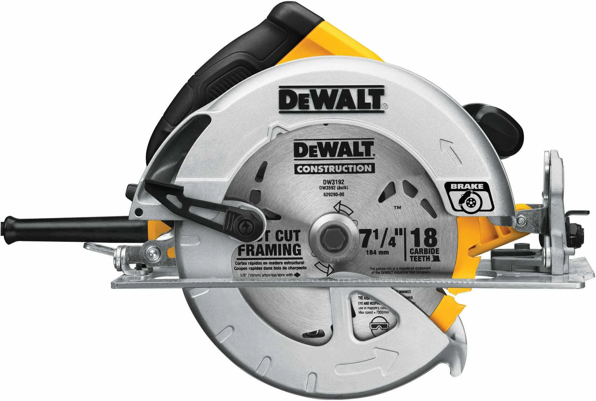 DeWalt DWE575SB Corded 7-1/4" Lightweight Circular Saw W/ Electric Brake