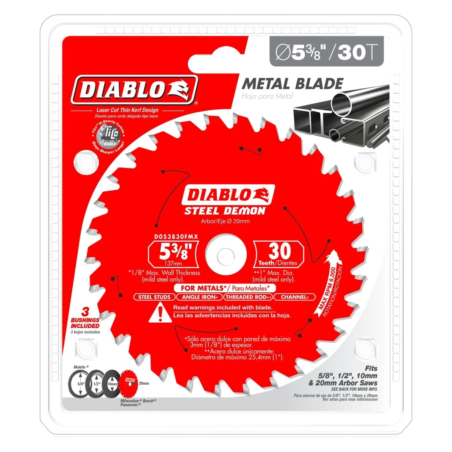 Diablo D053830FMX 5-3/8 in. x 30-ToothMetal Cutting Saw Blade
