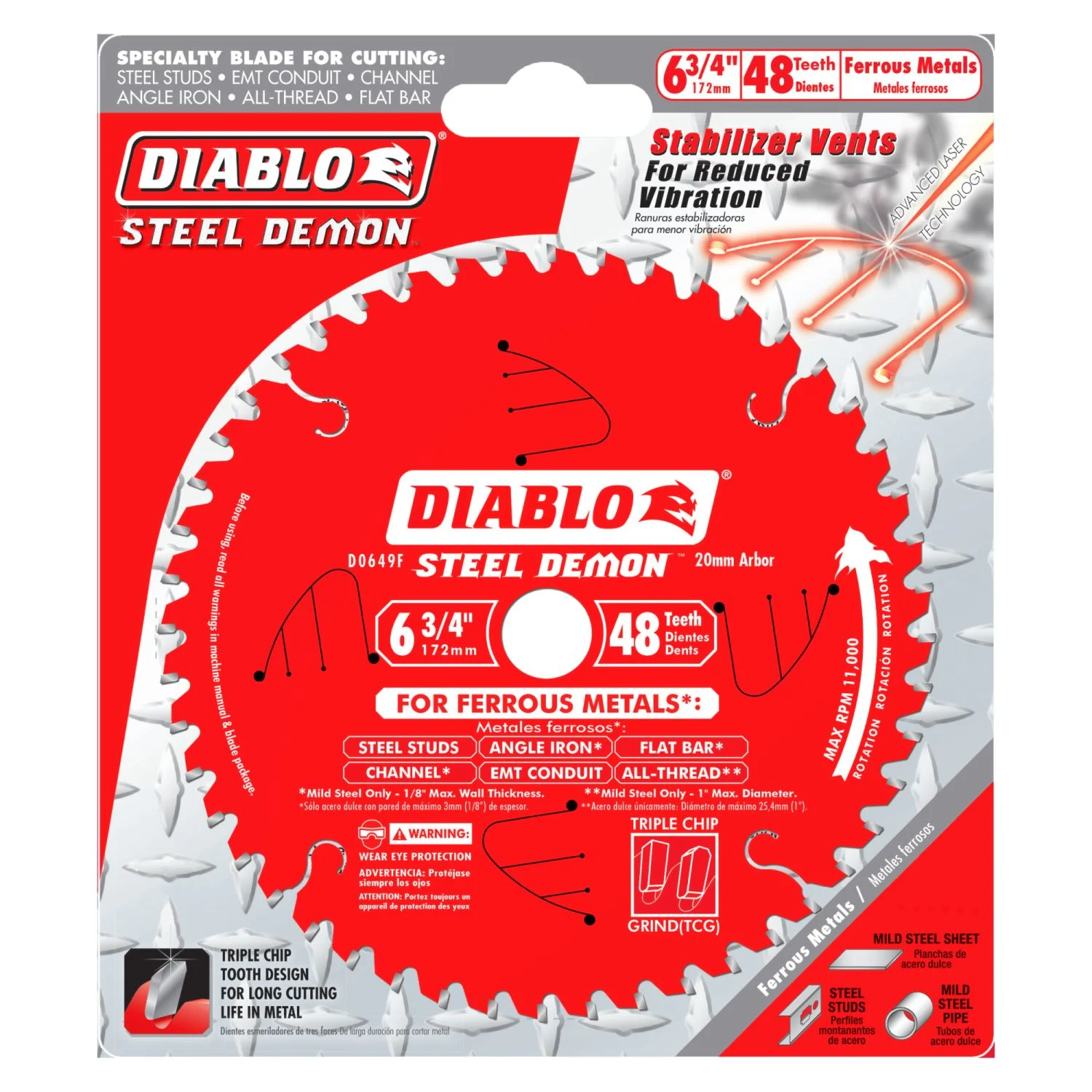 Diablo D0649F 6-3/4 in. x 48-ToothSteel Demon Metal Cutting Saw Blade