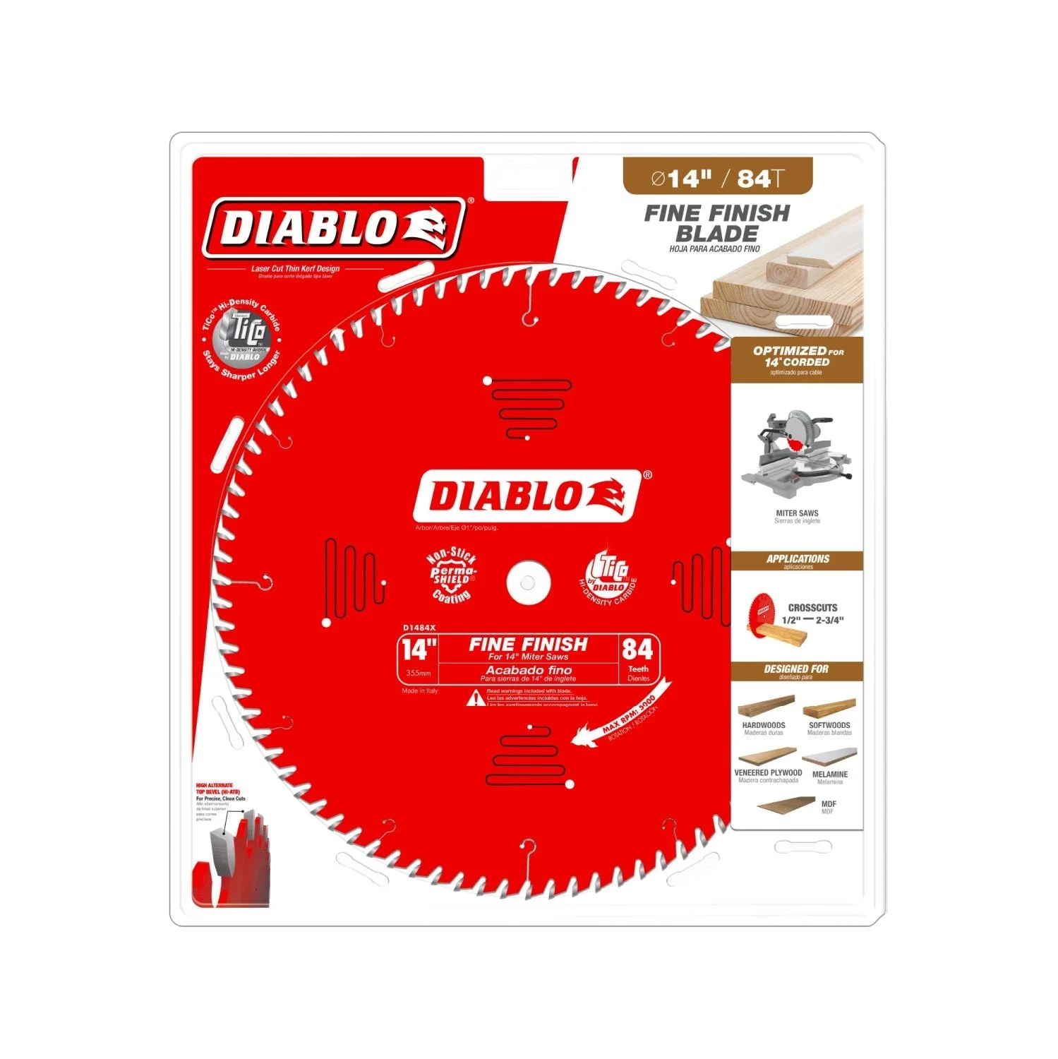 Diablo D1484X 14 in. x 84-ToothFine Finish Saw Blade