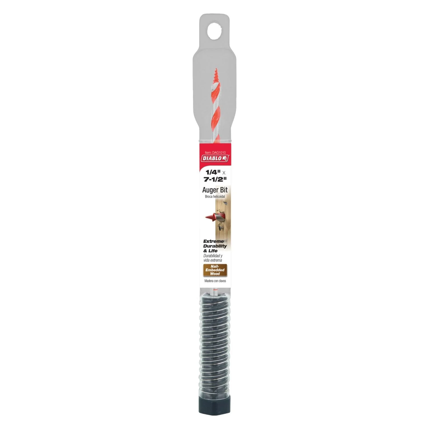 Diablo DAG1010 1/4 Inch x 7-1/2 Inch Auger Bit