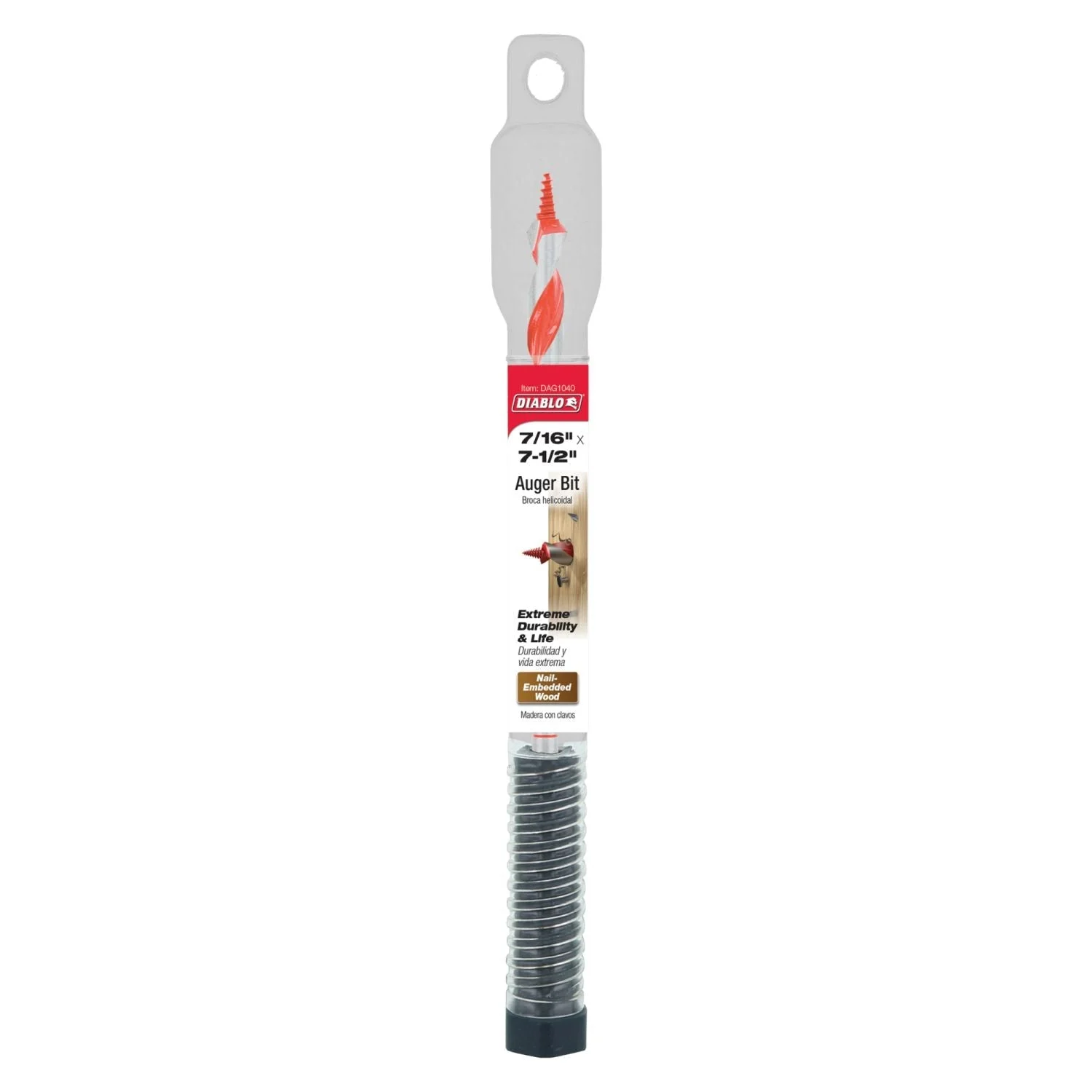 Diablo DAG1040 7/16 Inch x 7-1/2 Inch Auger Bit