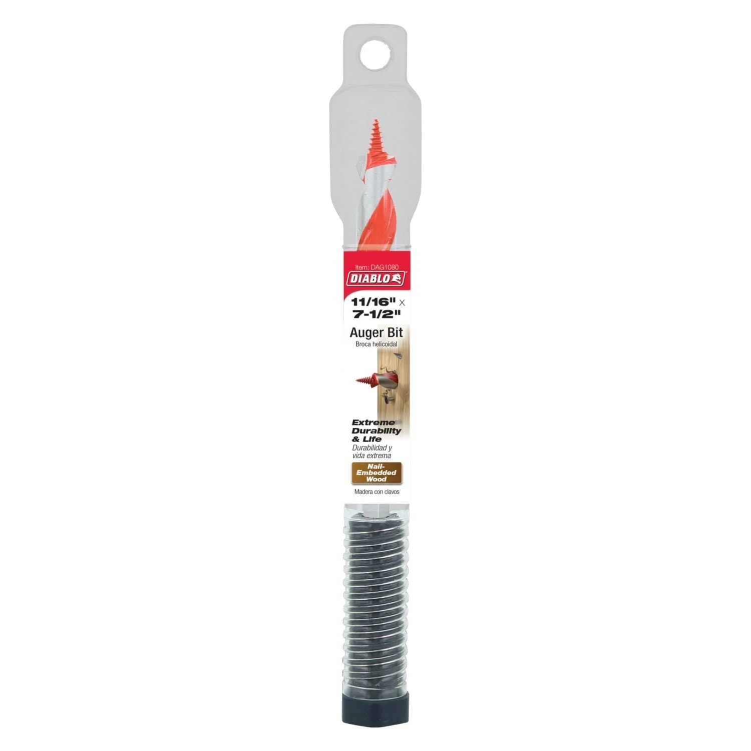 Diablo DAG1080 11/16 Inch x 7-1/2 Inch Auger Bit