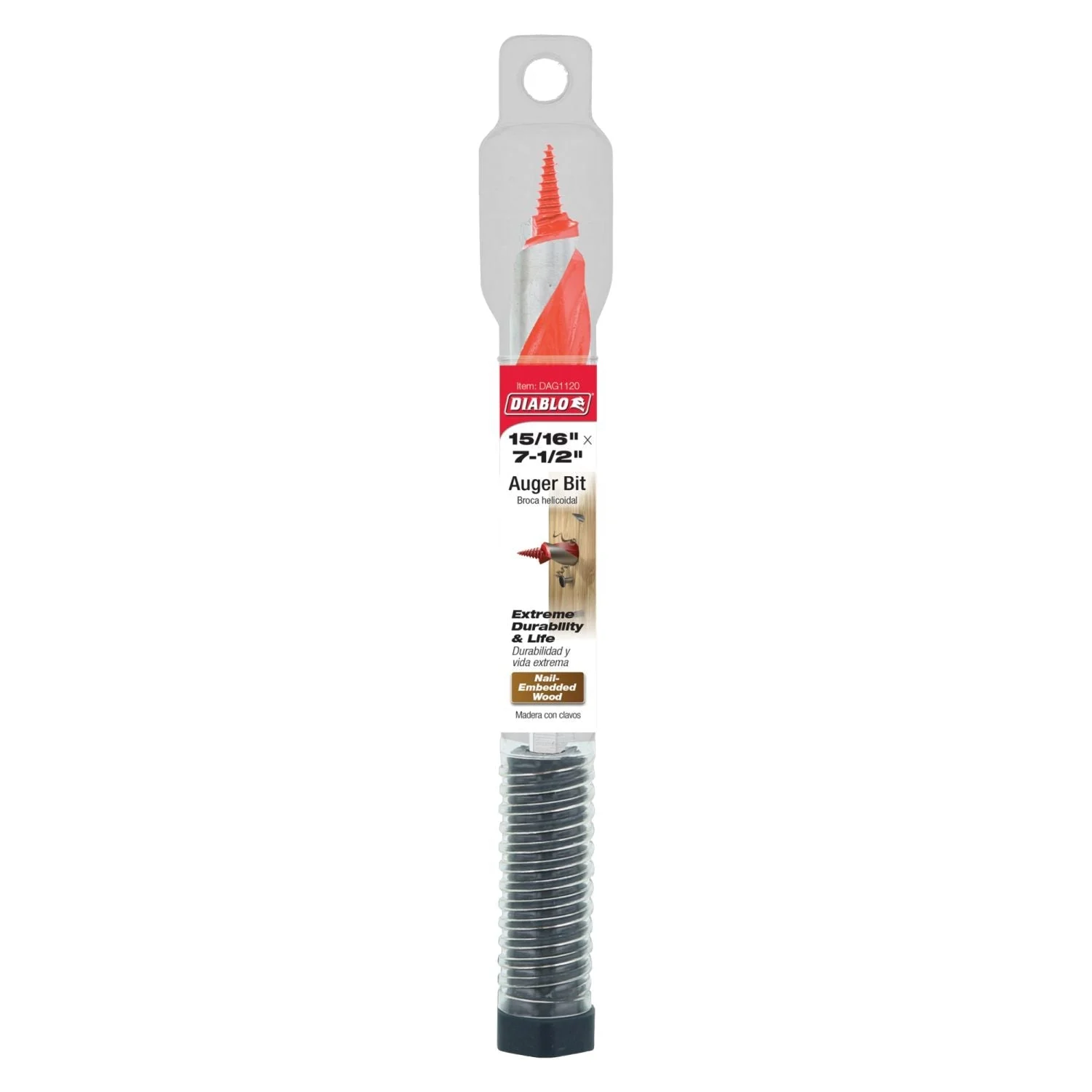 Diablo DAG1120 15/16 Inch x 7-1/2 Inch Auger Bit