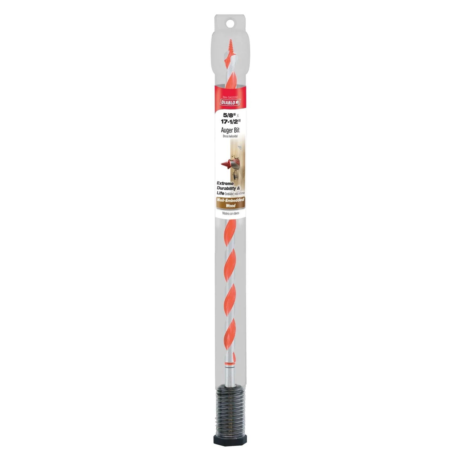 Diablo DAG3050 5/8 Inch x 17-1/2 Inch Auger Bit