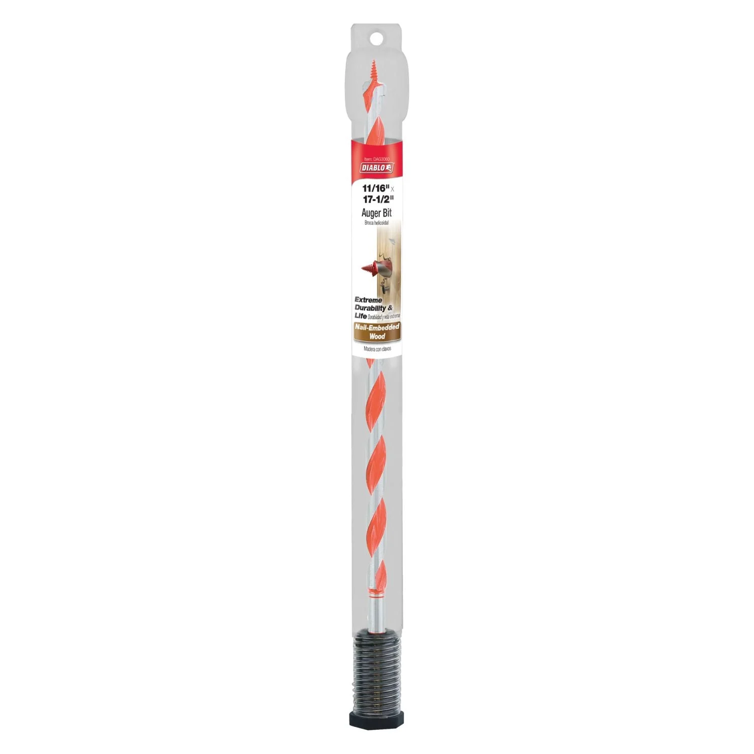 Diablo DAG3060 11/16 Inch x 17-1/2 Inch Auger Bit
