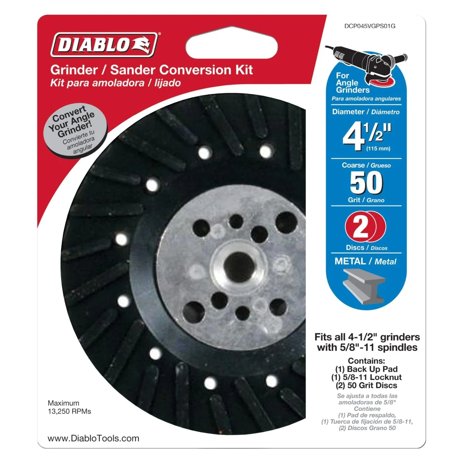 Diablo DCP045VGPS01G 4-1/2 Inch Conversion Kit