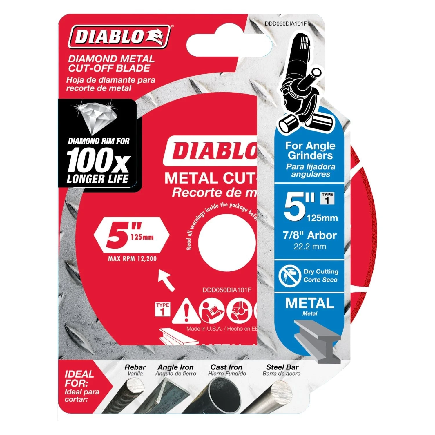 Diablo DDD050DIA101F 5 Inch Diamond Metal Cut-Off Blade