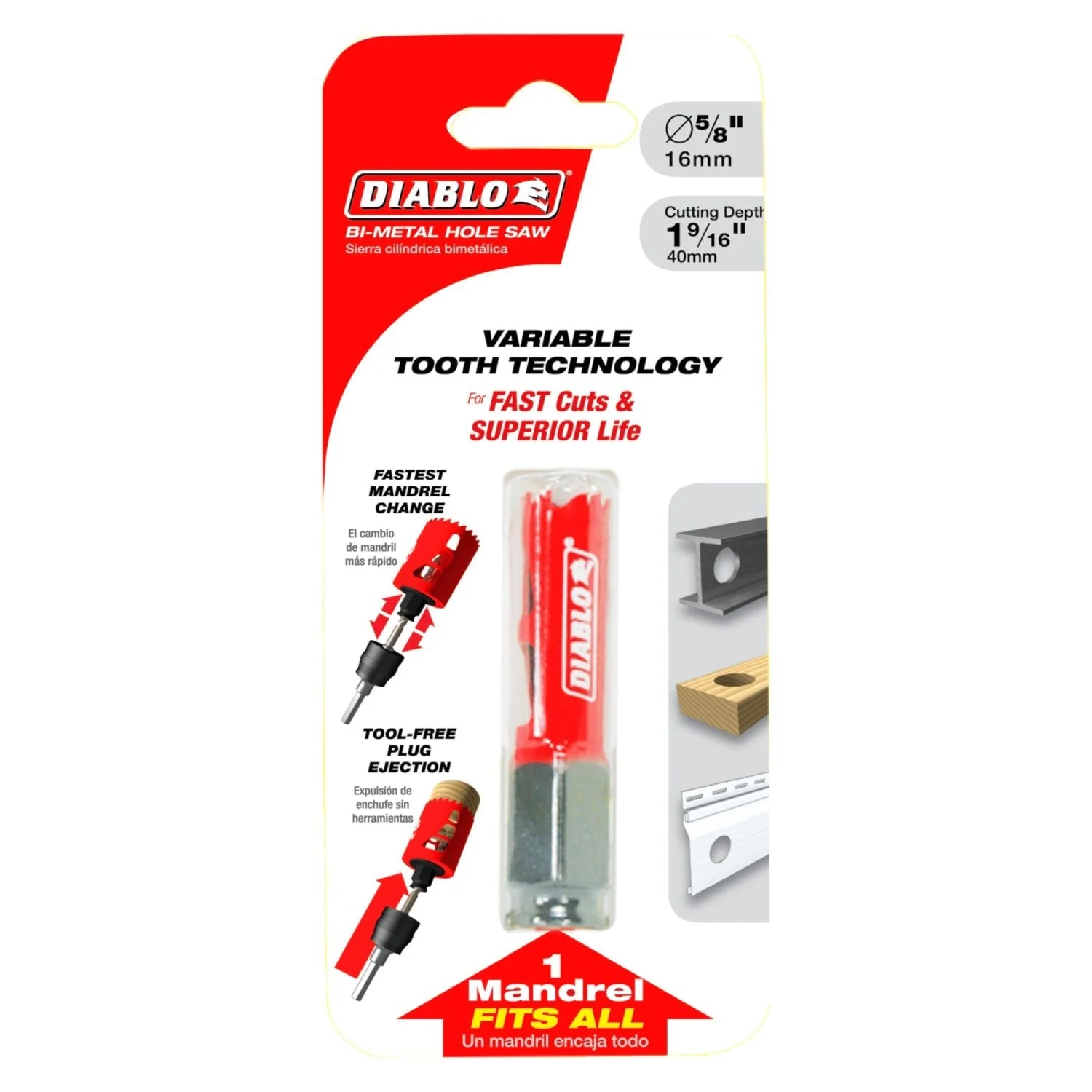 Diablo DHS0625 5/8 Inch Hole Saw