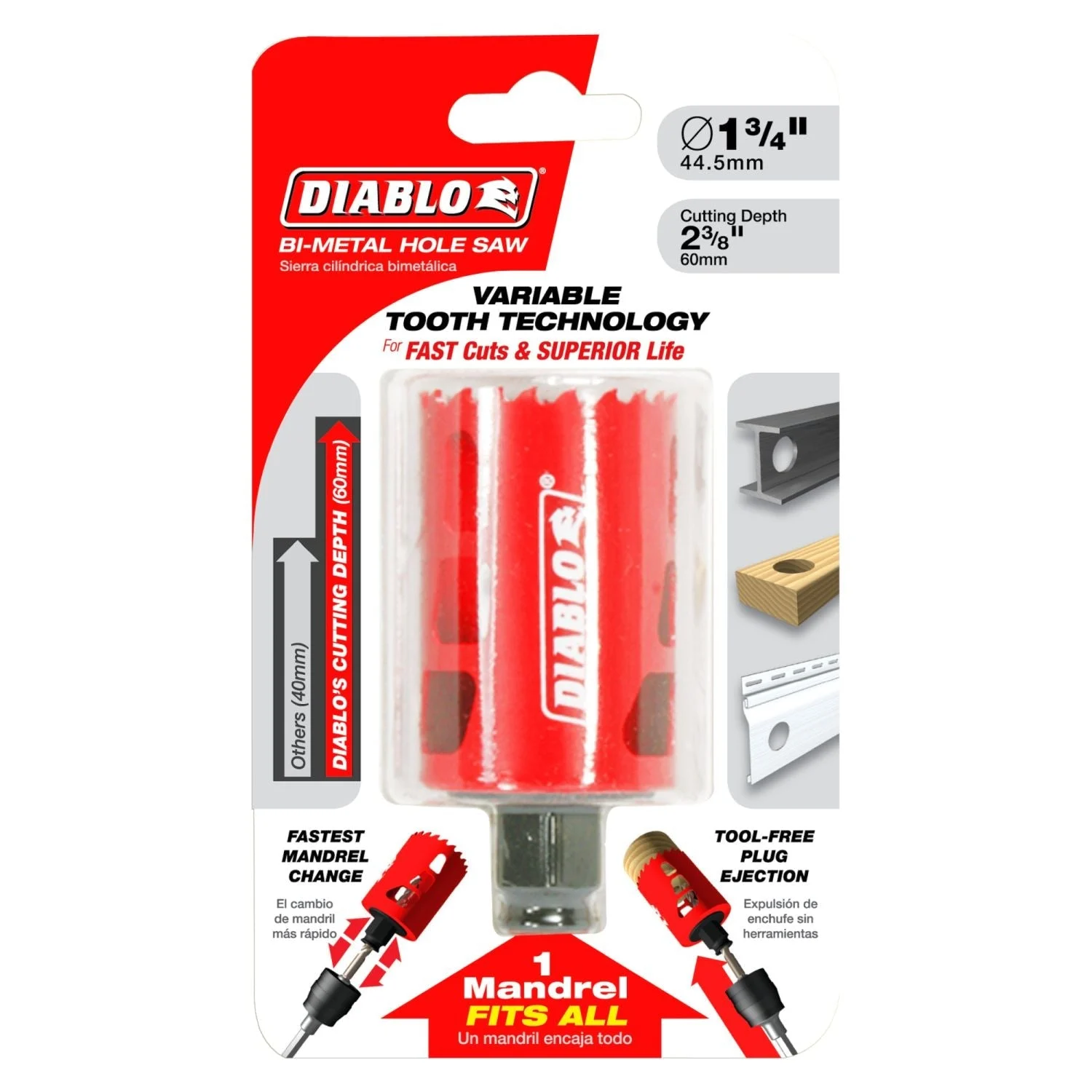 Diablo DHS1750 1-3/4 Inch Hole Saw