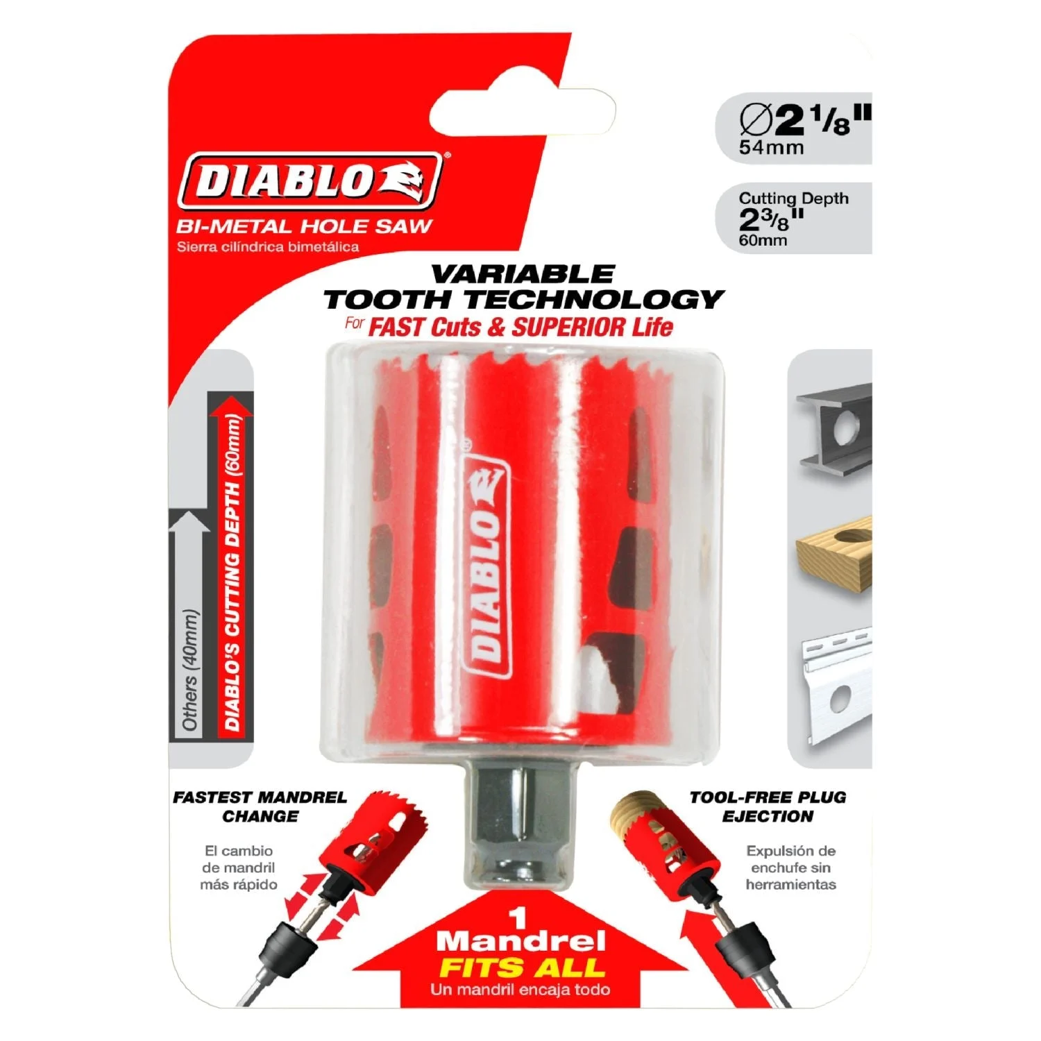 Diablo DHS2125 2-1/8 Inch Hole Saw