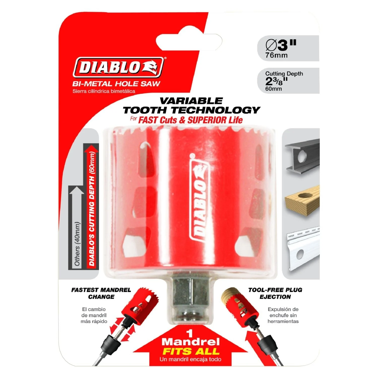 Diablo DHS2750 2-3/4 Inch Hole Saw