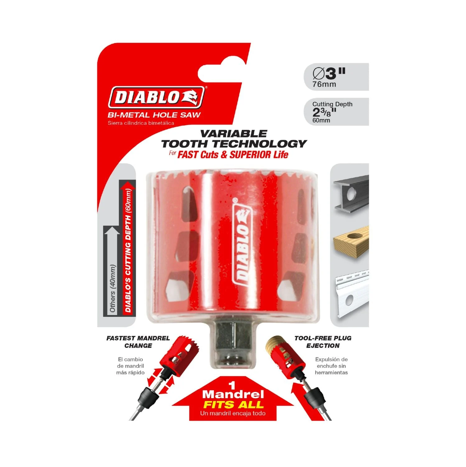 Diablo DHS3000 3 Inch Hole Saw