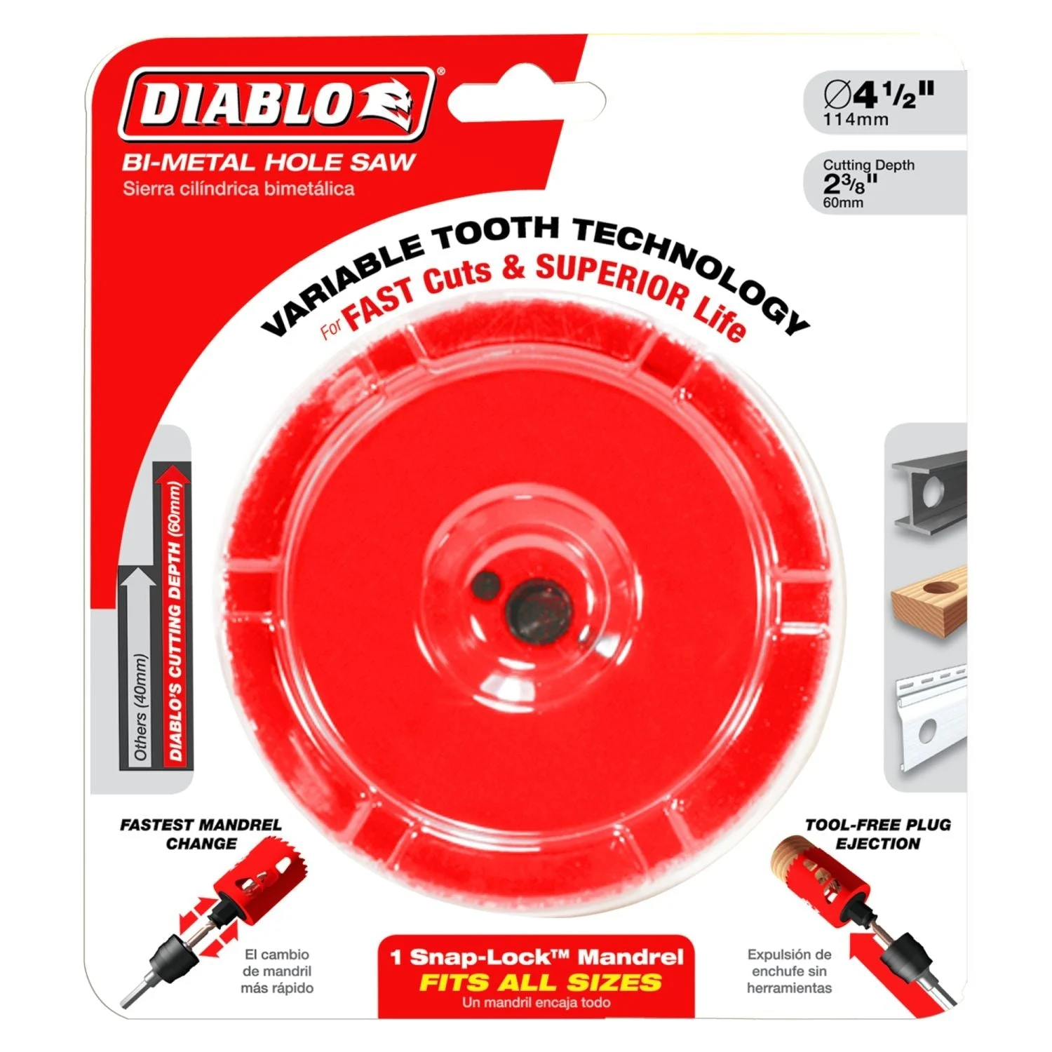 Diablo DHS4250 4-1/4 Inch Hole Saw