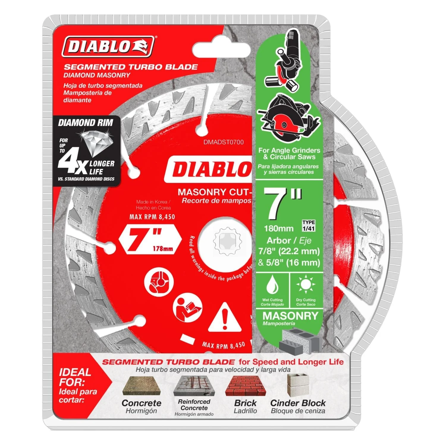 Diablo DMADST0700 7 Inch Diamond Segmented Cut-Off Discs for Masonry