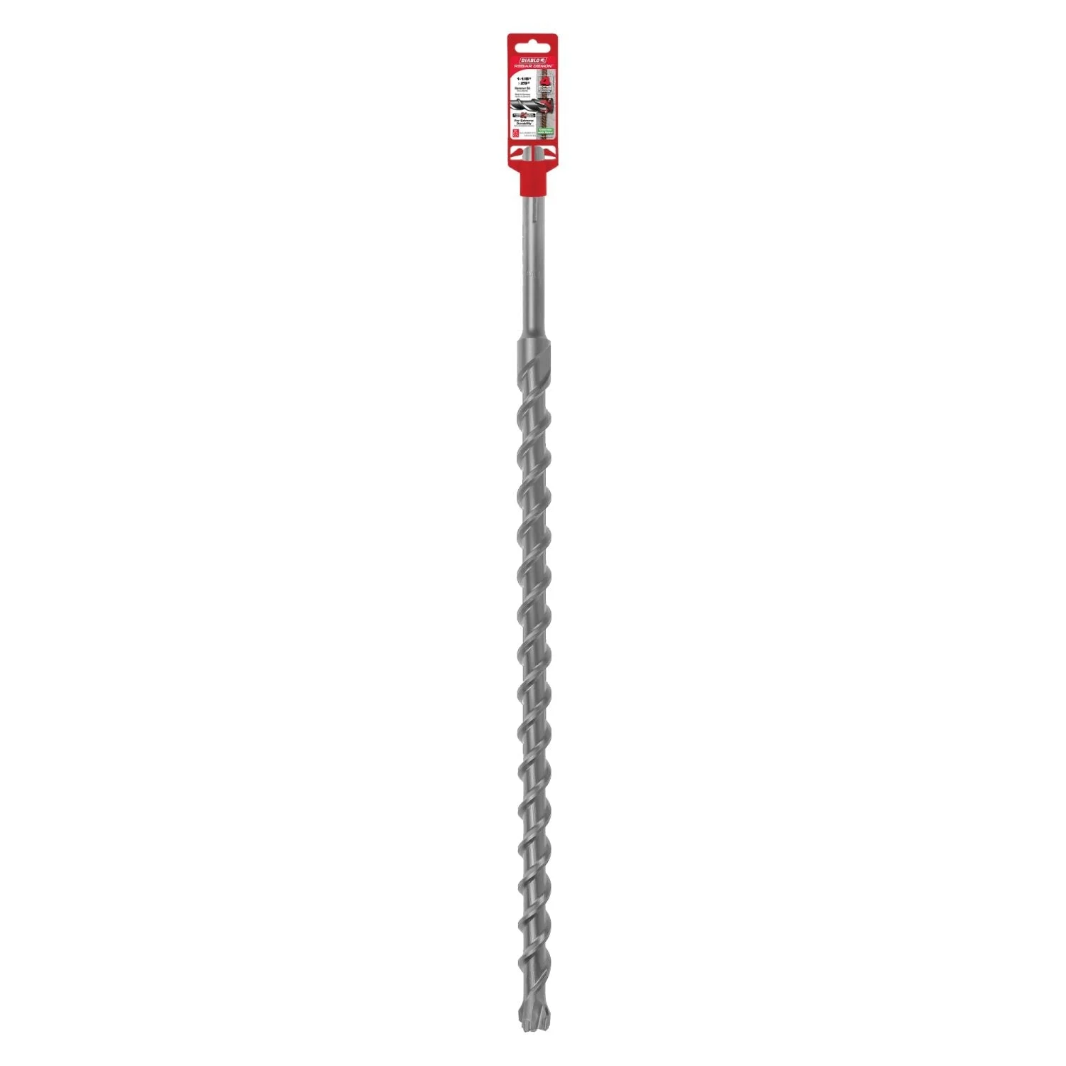 Diablo DMAMX1270 1-1/8 Inch x 24 Inch x 29 Inch Rebar Demon SDS-Max 4-Cutter Carbide-Tipped Hammer Drill Bit