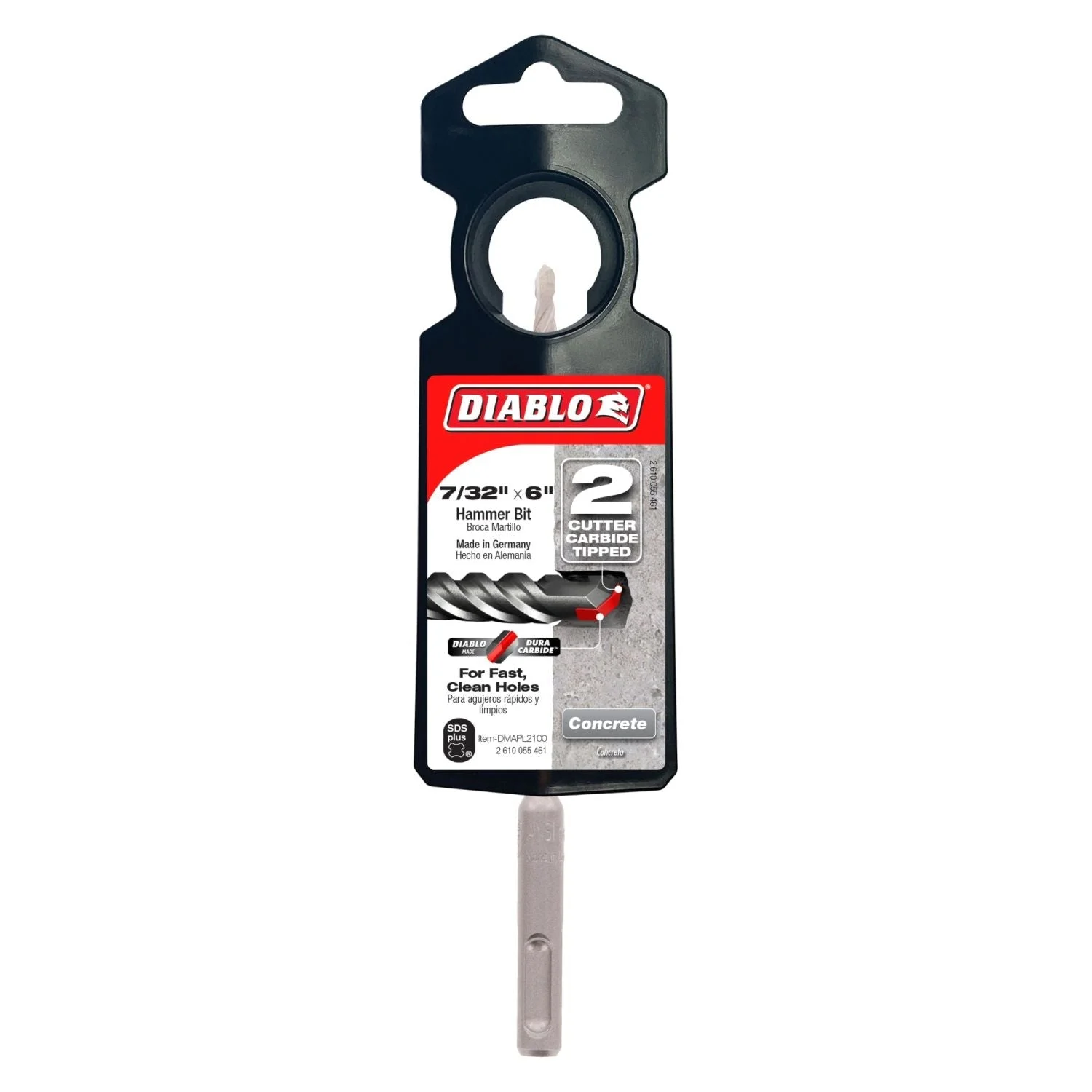 Diablo DMAPL2100 7/32 Inch x 4 Inch x 6 Inch SDS-Plus 2-Cutter