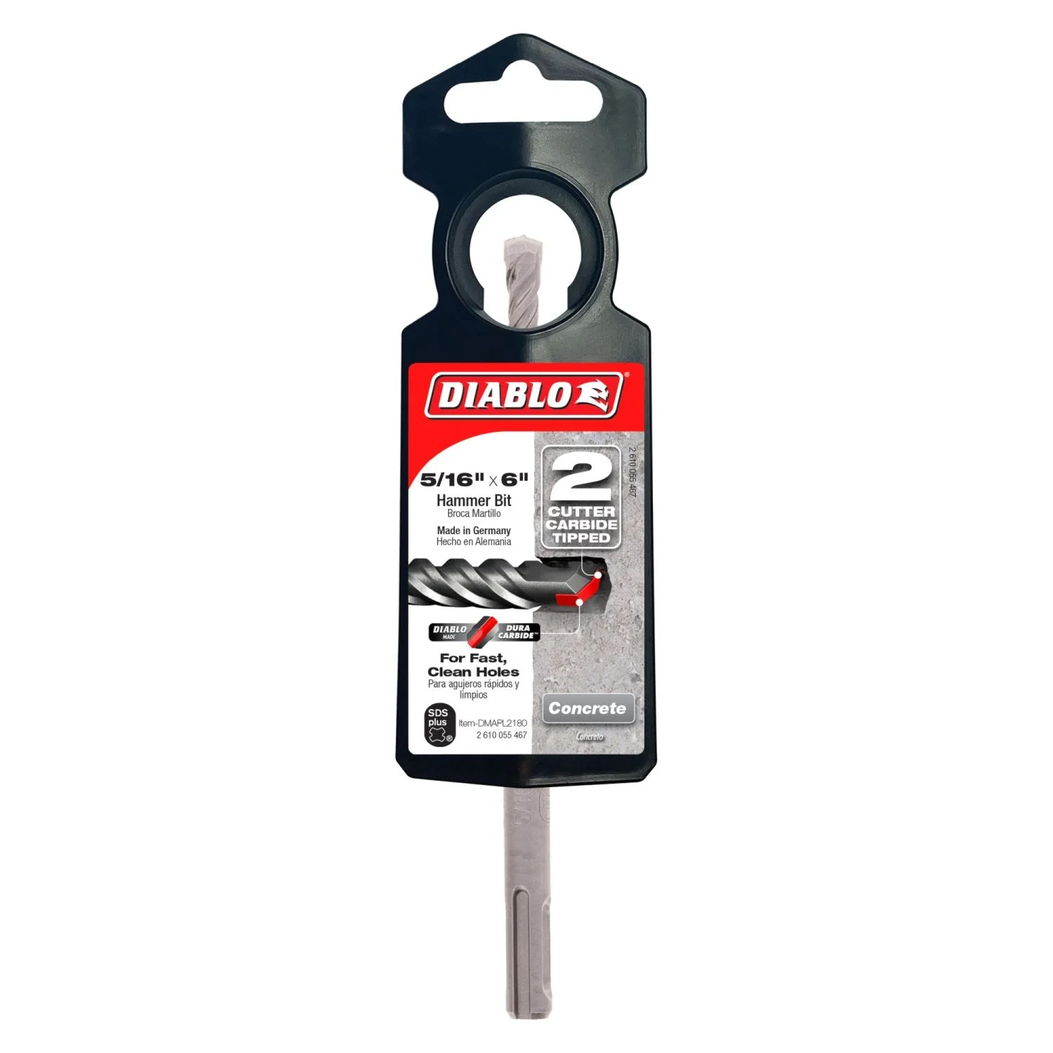 Diablo DMAPL2180 5/16 Inch x 4 Inch x 6 Inch SDS-Plus 2-Cutter