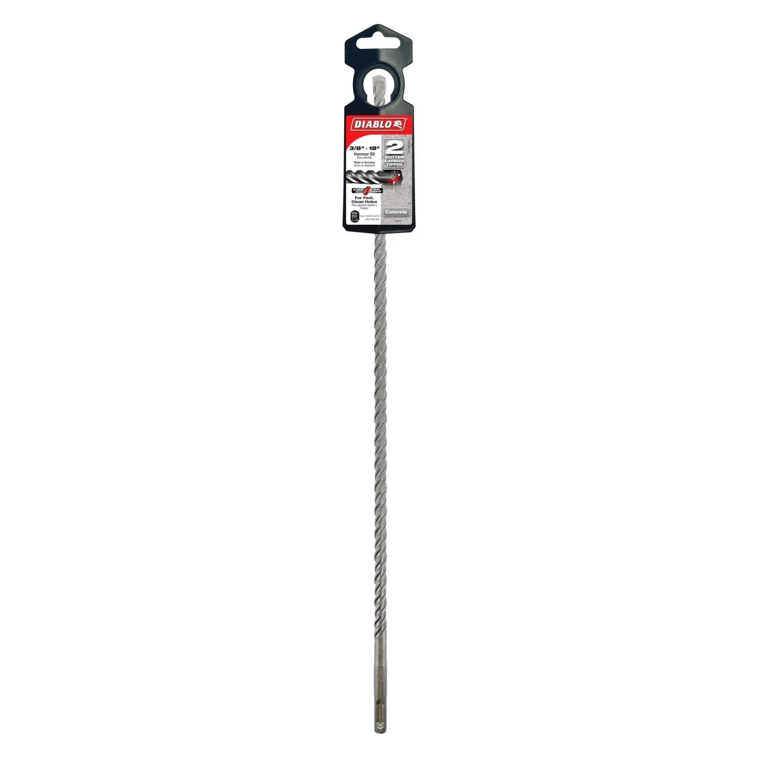 Diablo DMAPL2250 3/8 Inch x 16 Inch x 18 Inch SDS-Plus 2-Cutter