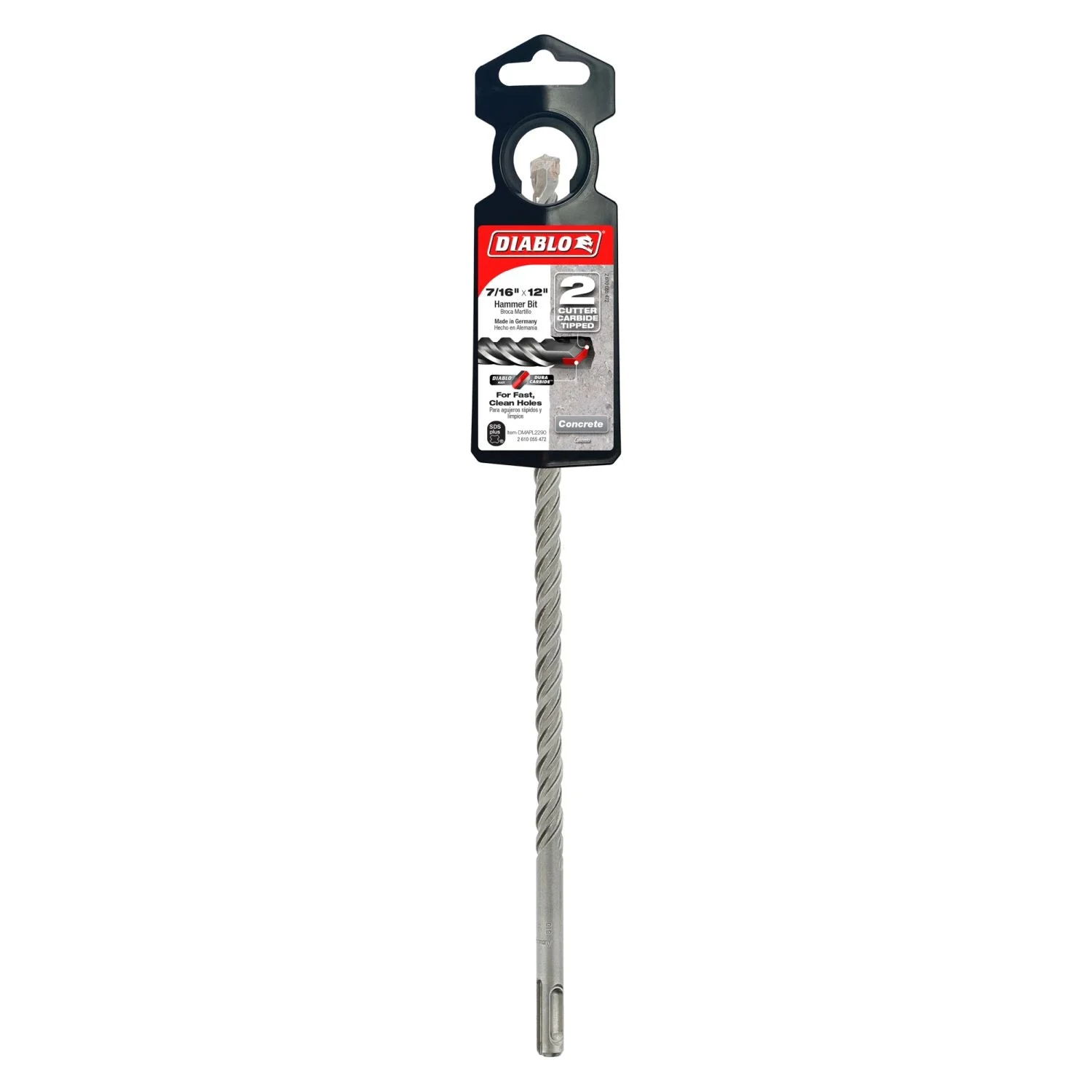 Diablo DMAPL2290 7/16 Inch x 10 Inch x 12 Inch SDS-Plus 2-Cutter