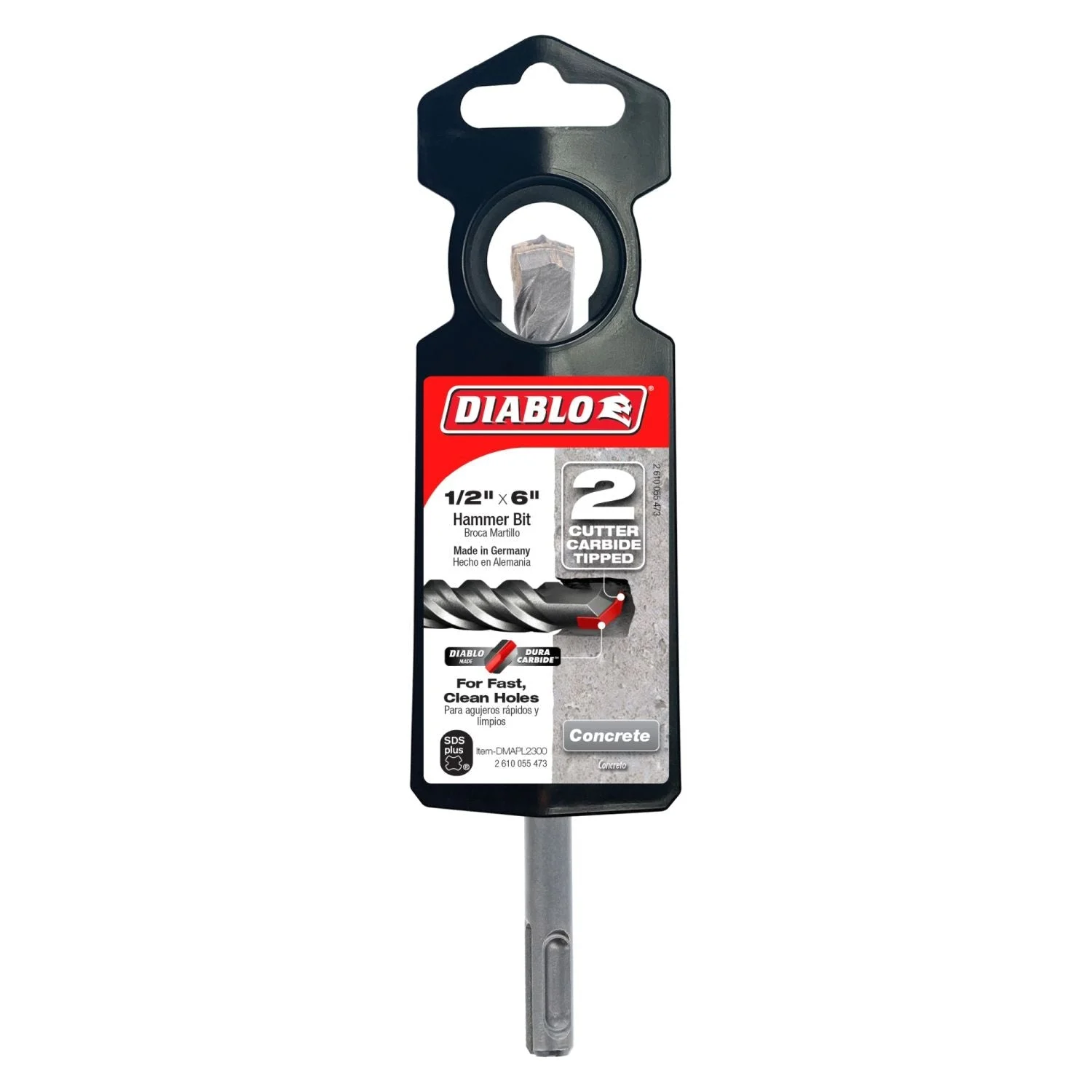 Diablo DMAPL2300 1/2 Inch x 4 Inch x 6 Inch SDS-Plus 2-Cutter