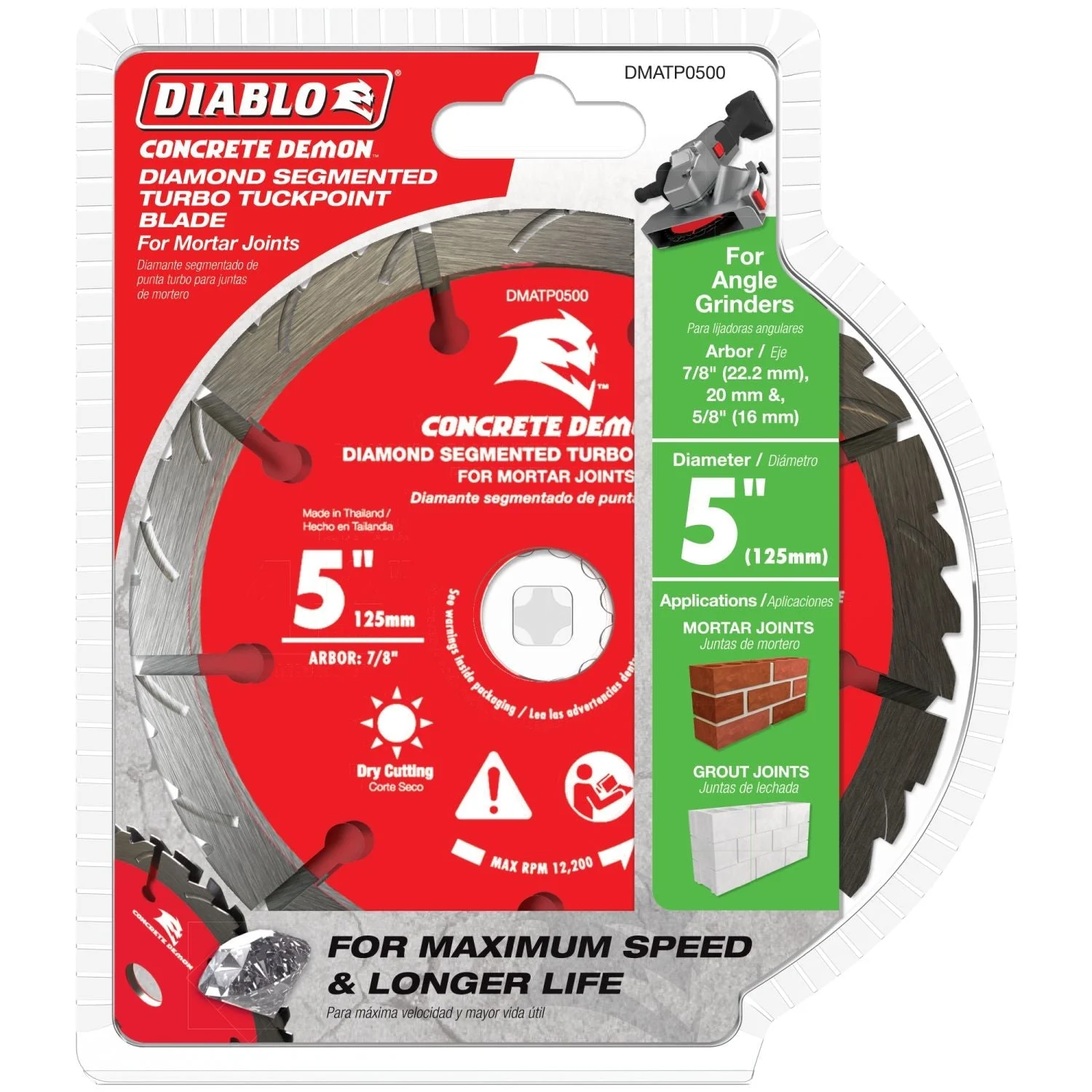 Diablo DMATP0500 5 Inch Diamond Tuck Point Blade for Masonry