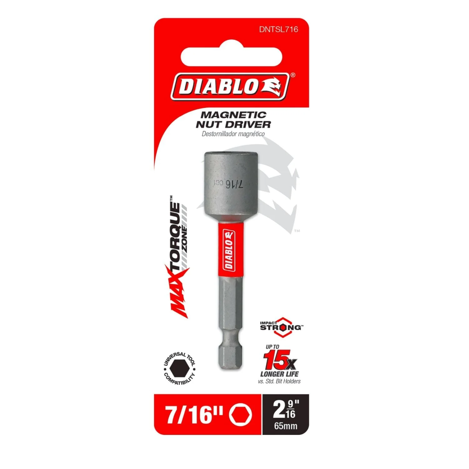 Diablo DNTSL716 7/16 Inch x 2-9/16 Inch Magnetic Nut Setter