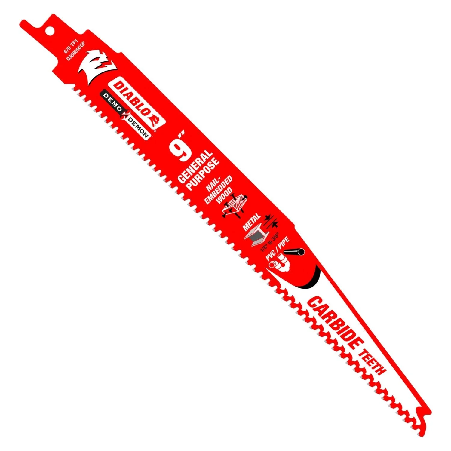 Diablo DS0909CGP 9-Inch Demo Demon Carbide General Purpose Recip