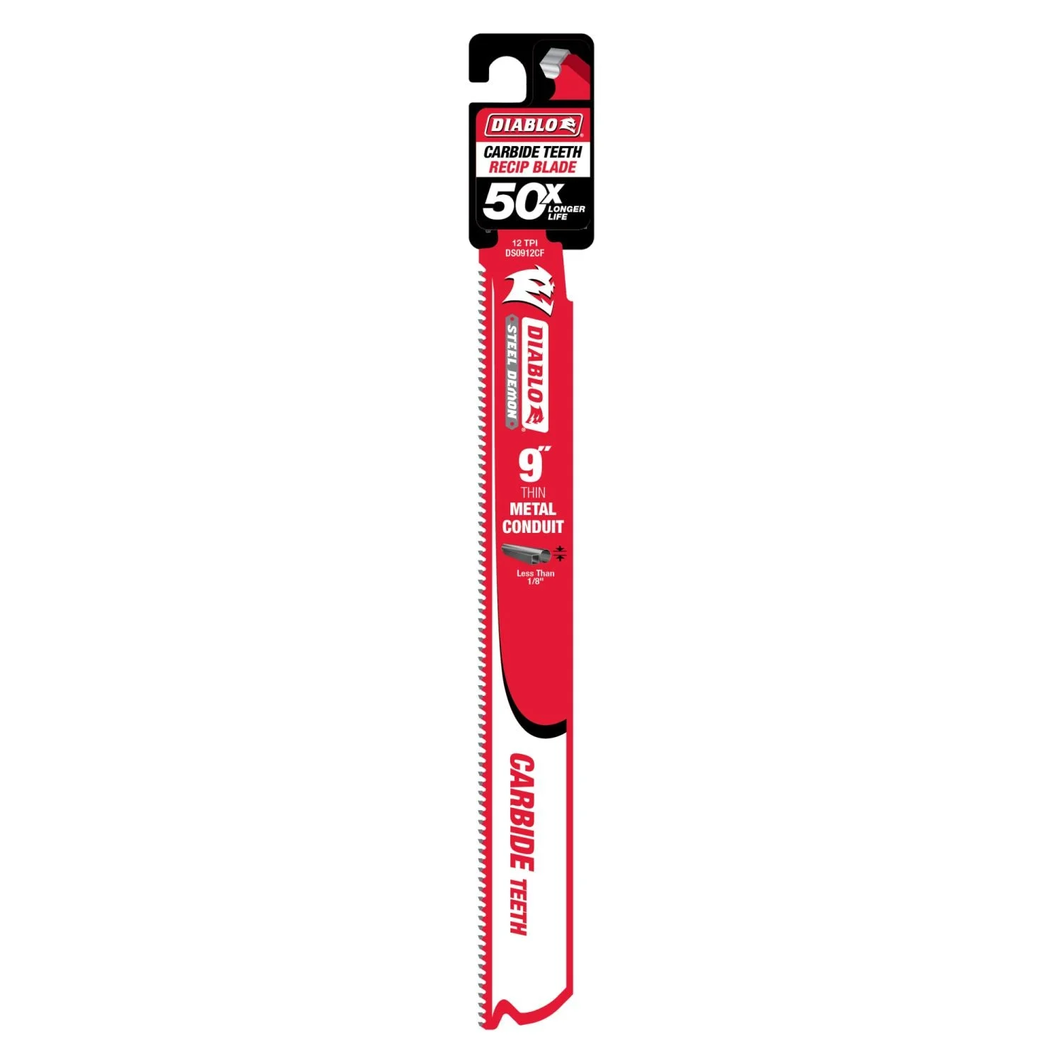 Diablo DS0912CF 9-Inch Steel Demon Carbide Recip Blades for Thin Metal Conduit Cutting