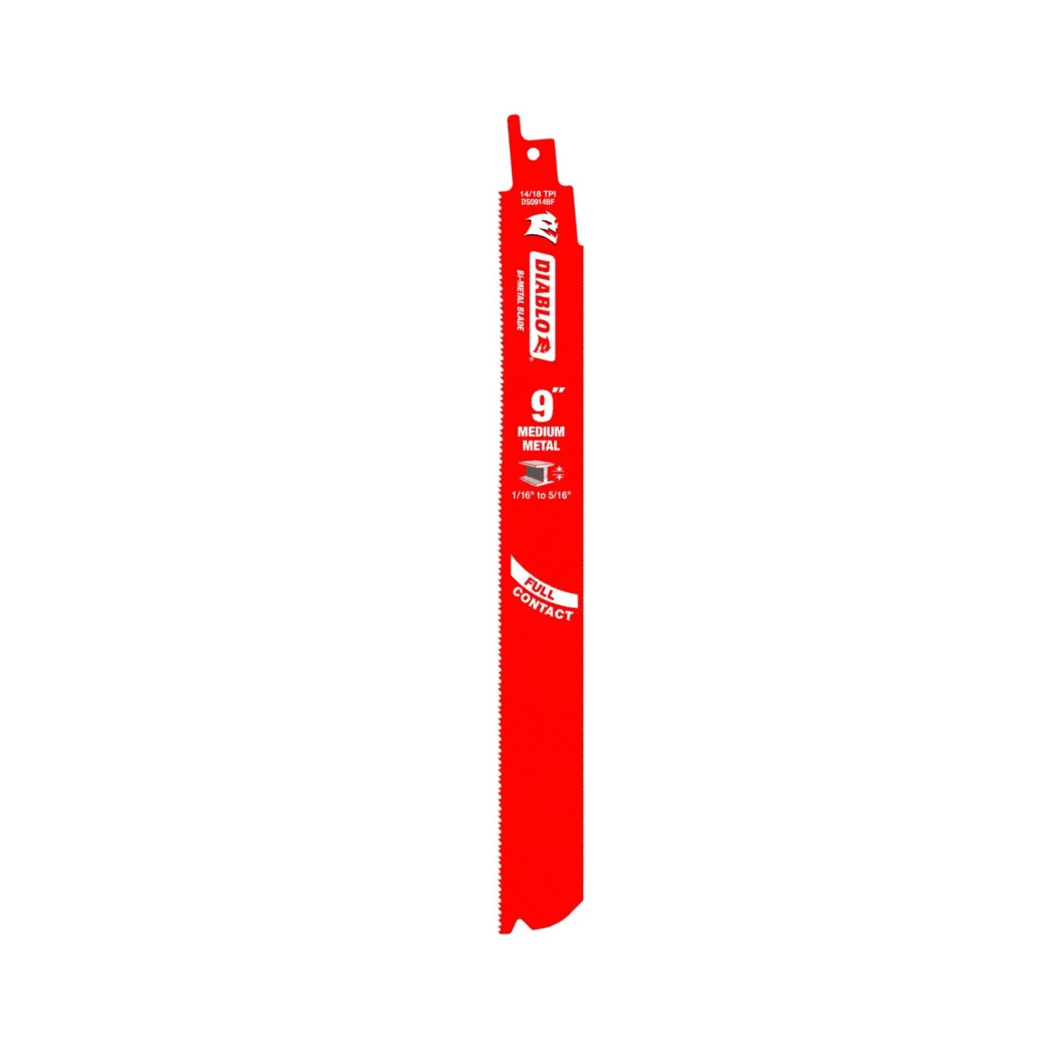 Diablo DS0914BF200 9-Inch Bi-Metal Recip Blade for Medium Metal Cutting, 200-Pack