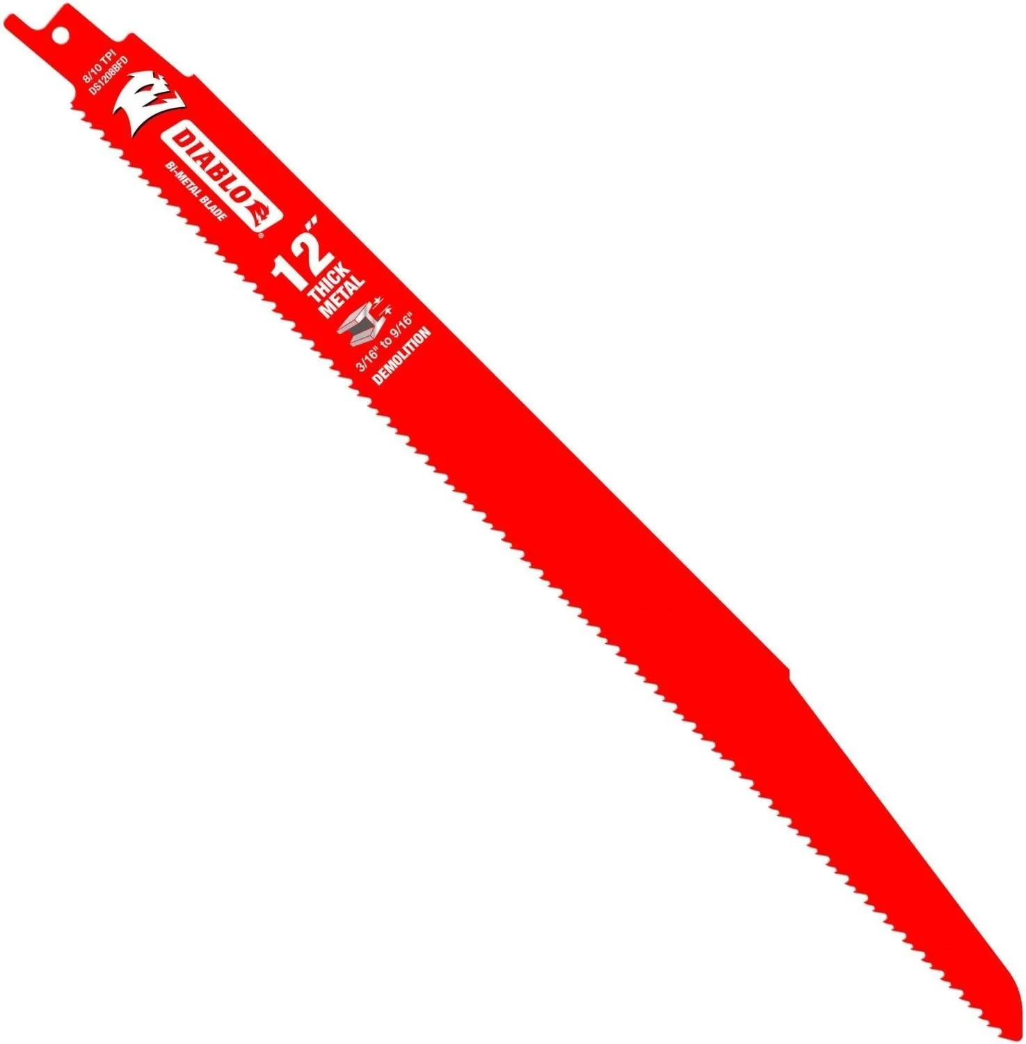 Diablo DS1208BFD25 12-Inch Bi-Metal Recip Blade for Thick Metal/Demolition, 25-Pack