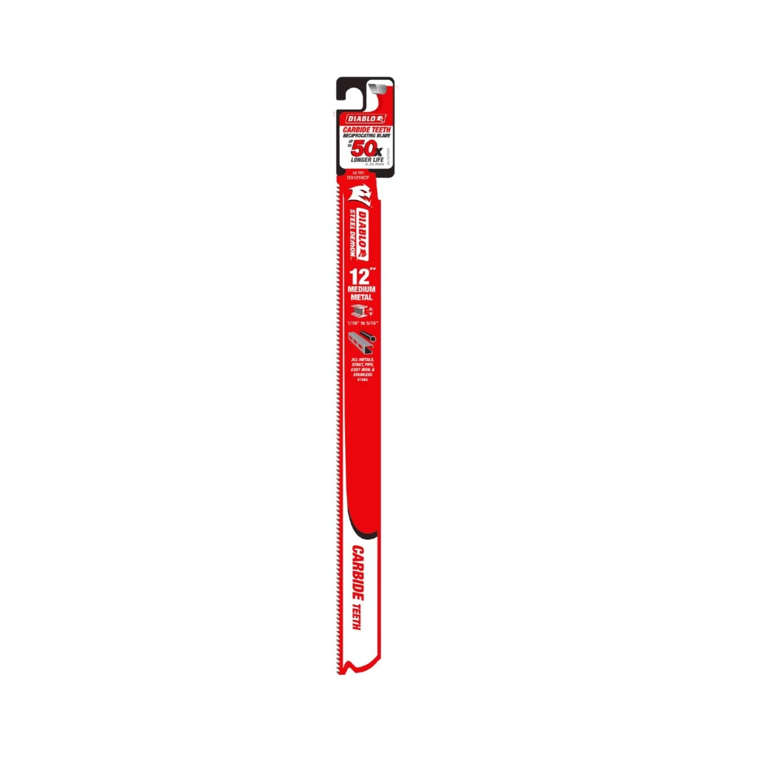 Diablo DS1210CF 12-Inch Steel Demon Carbide Recip Blades for Medium Metal
