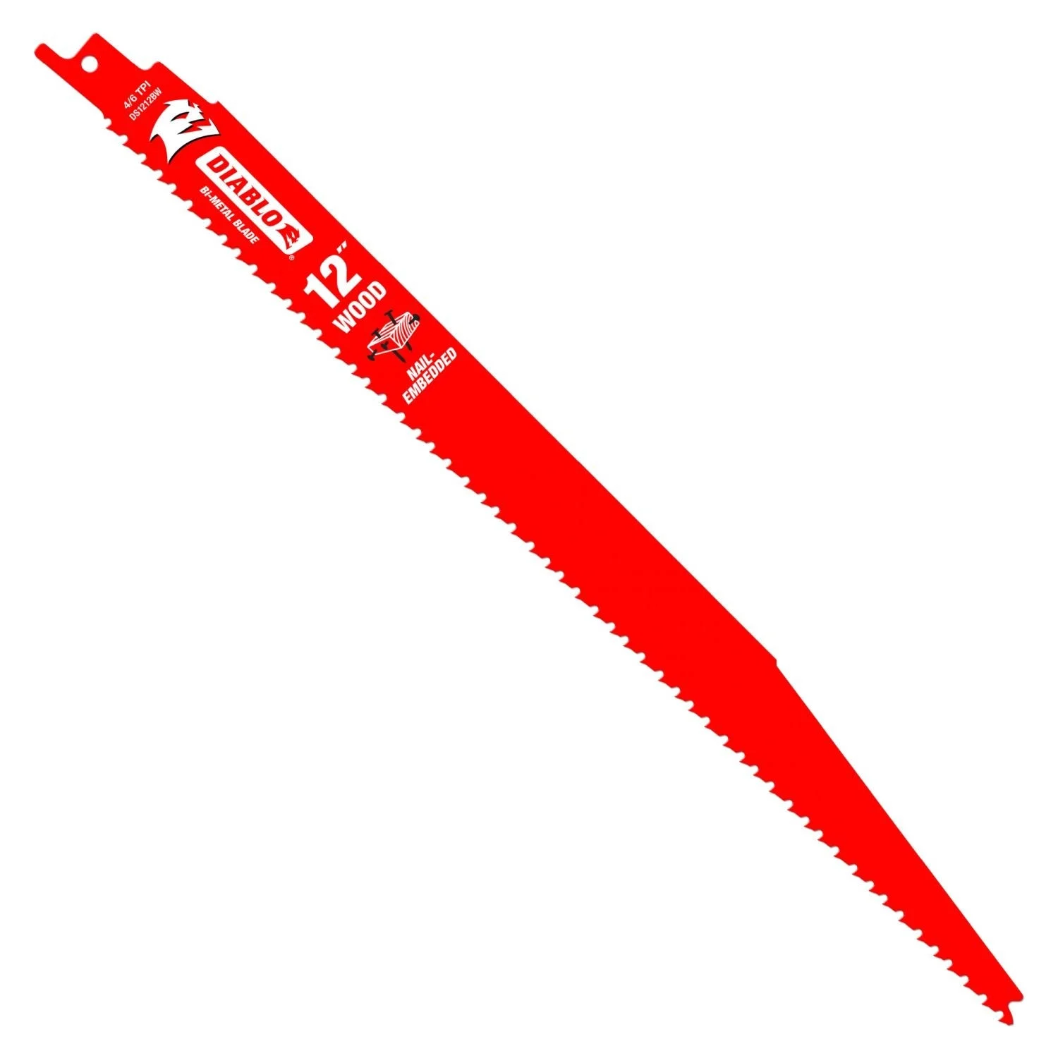 Diablo DS1212BW25 12-Inch Bi-Metal Recip Blade for Nail-Embedded Wood, 25-Pack
