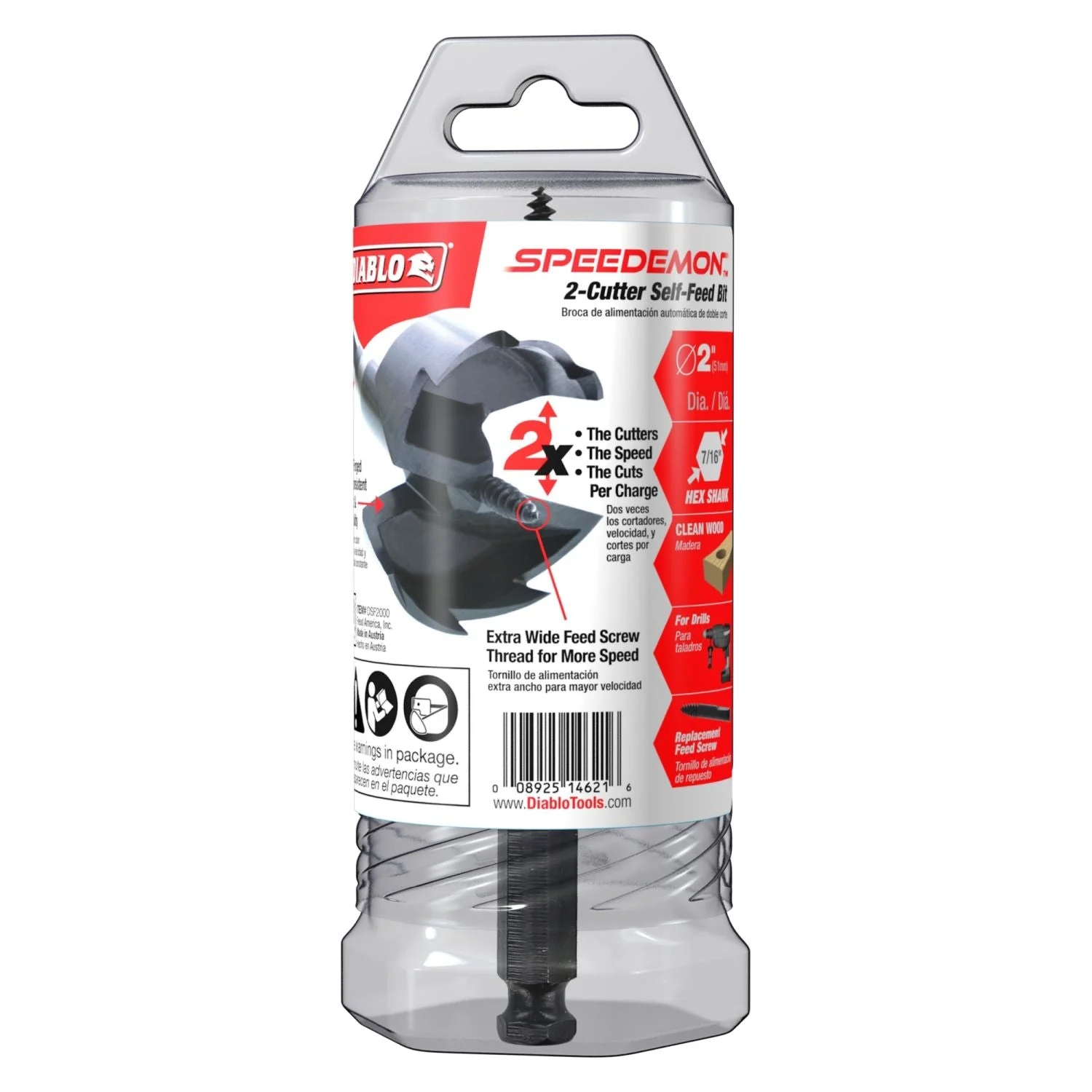 Diablo DSF2000 2 Inch Dia. SPEEDemon Self Feed Bit