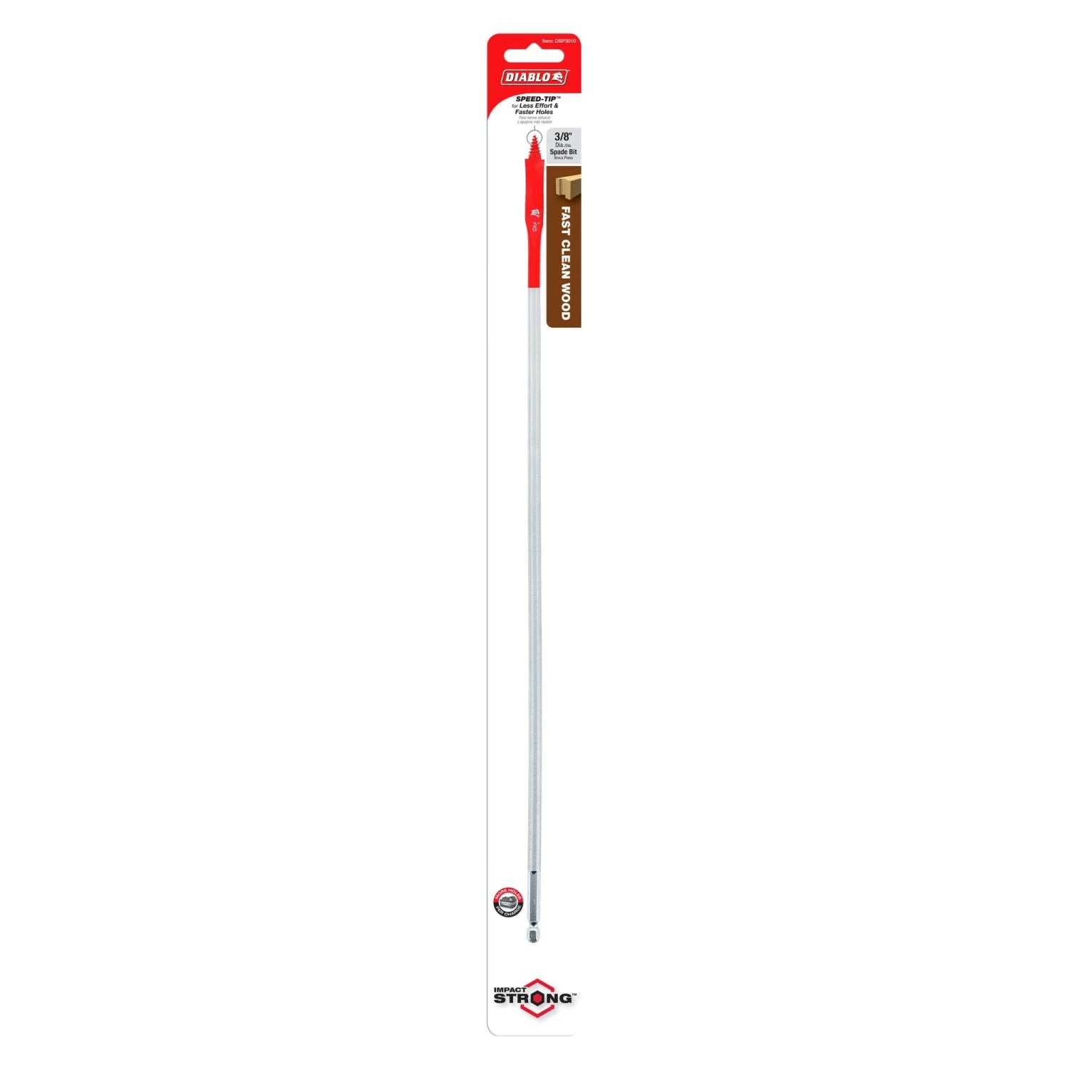 Diablo DSP3010 3/8 Inch x 16 Inch SPEEDemon Spade Bit