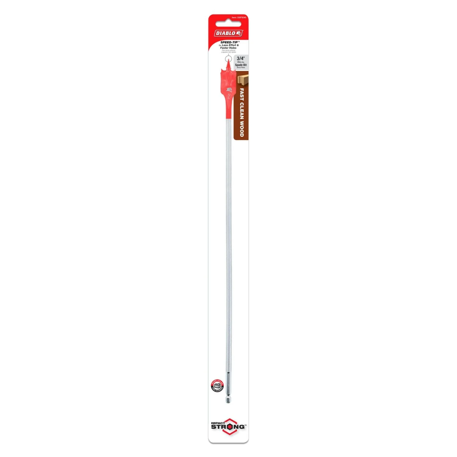 Diablo DSP3040 3/4 Inch x 16 Inch SPEEDemon Spade Bit