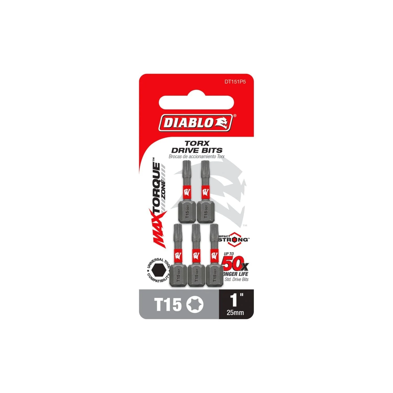 Diablo DT151P5 1 Inch #15 Torx Drive Bits , 5-Pack