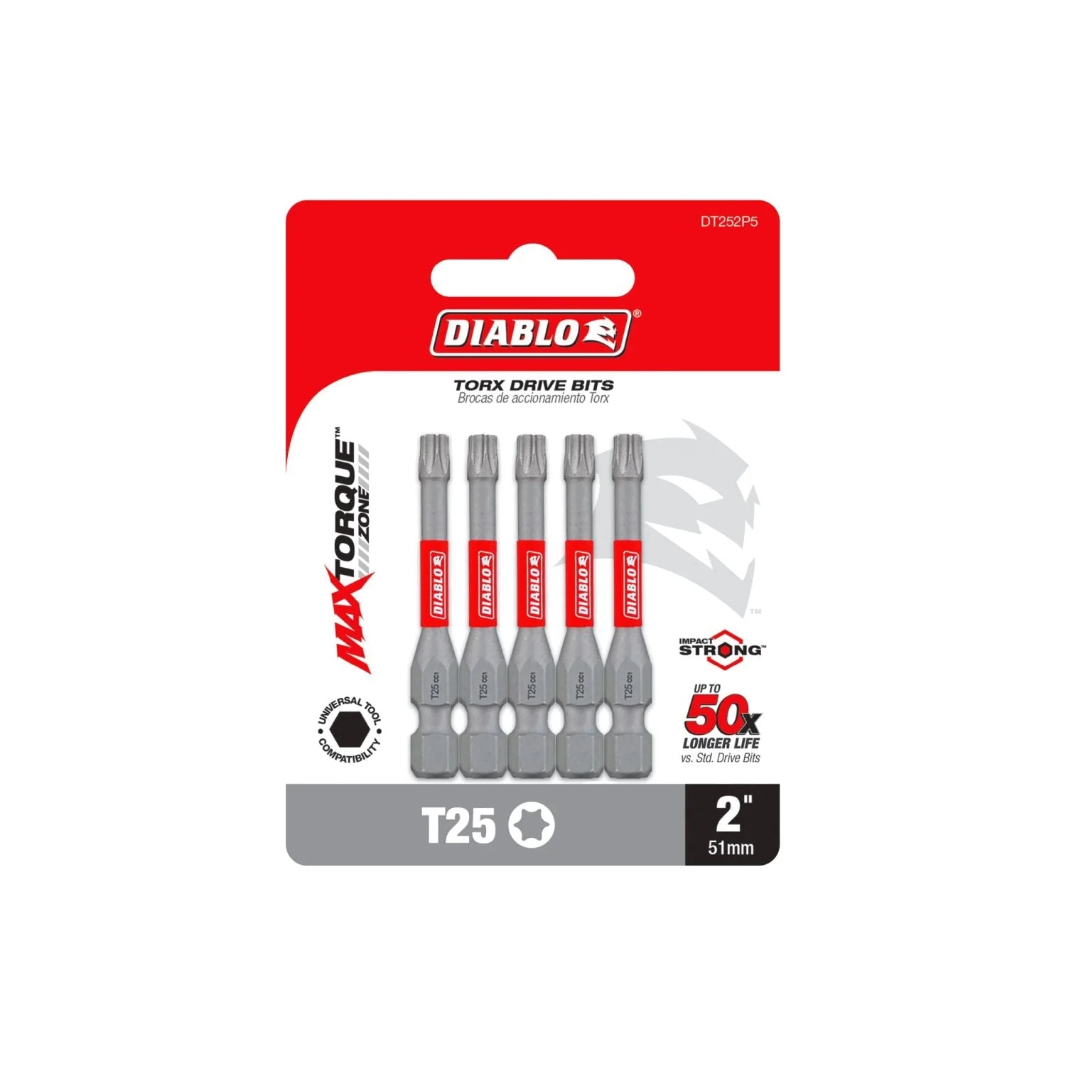 Diablo DT252P5 2 Inch #25 Torx Drive Bits , 5-Pack