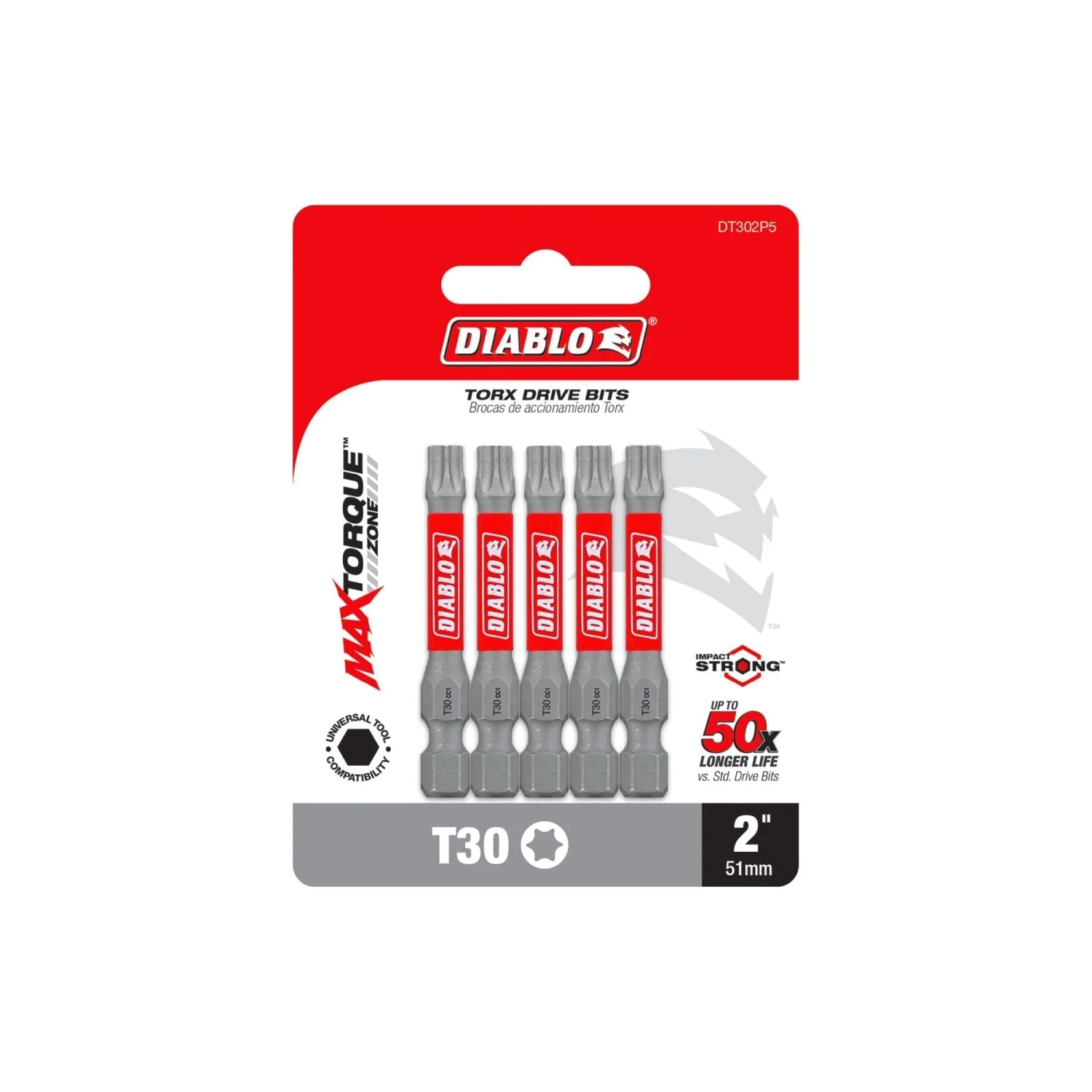 Diablo DT302P5 2 Inch #30 Torx Drive Bits , 5-Pack