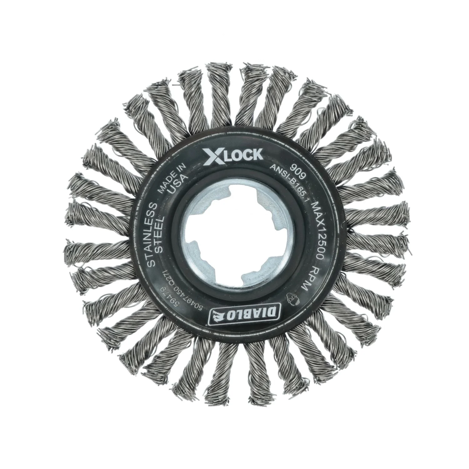 Diablo DWW400XSBS01F 4 Inch X-LOCK Stainless Steel Stringer Bead Twist Wheel